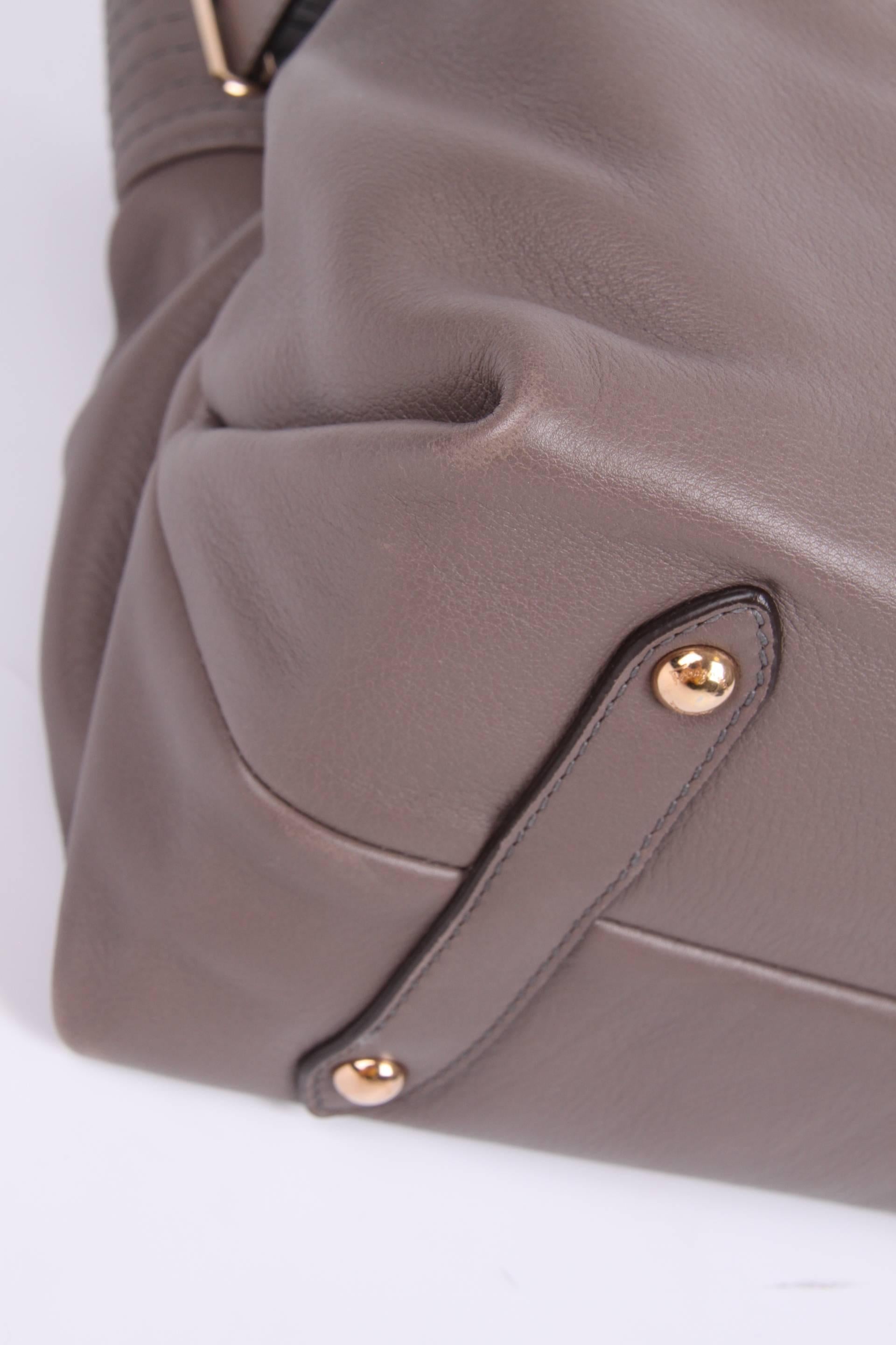 Salvatore Ferragamo Leather Buckled Tote Bag Visone - taupe Salvatore Ferr For Sale 2