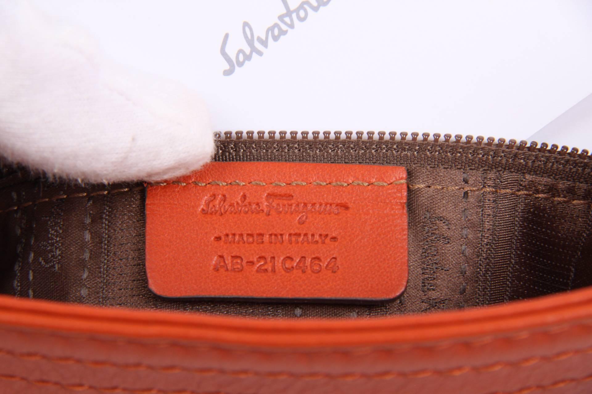 Salvatore Ferragamo Leather Buckled Tote Bag Visone - orange  2