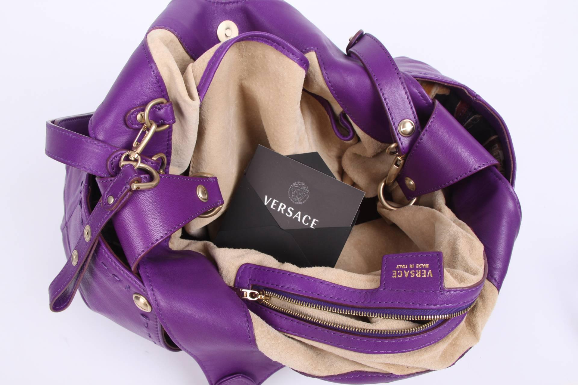 Versace & Tim Roeloffs Art Print Kiss Shopper Bag - purple 2008 In New Condition For Sale In Baarn, NL