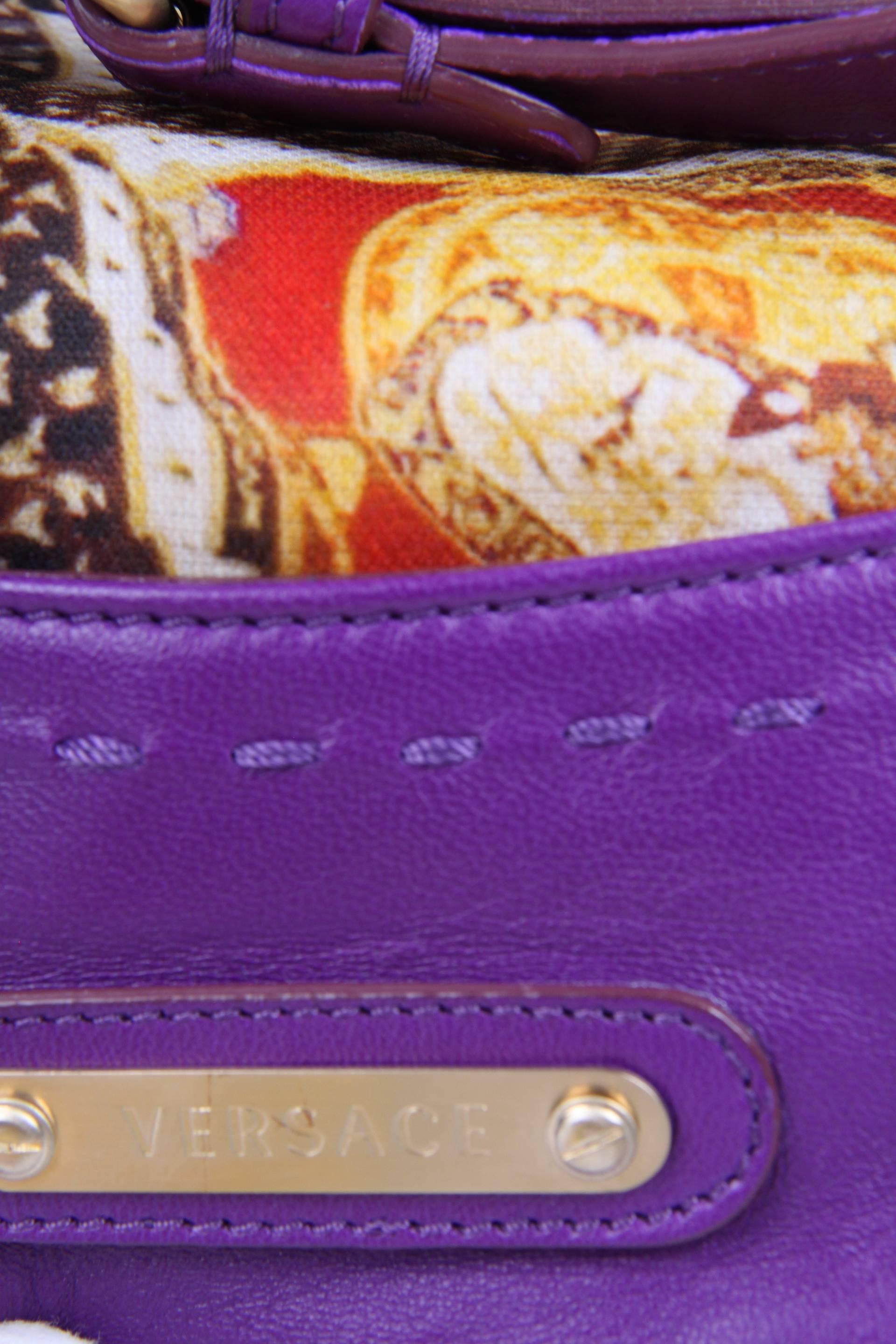 Versace & Tim Roeloffs Art Print Kiss Shopper Bag - purple 2008 For Sale 3