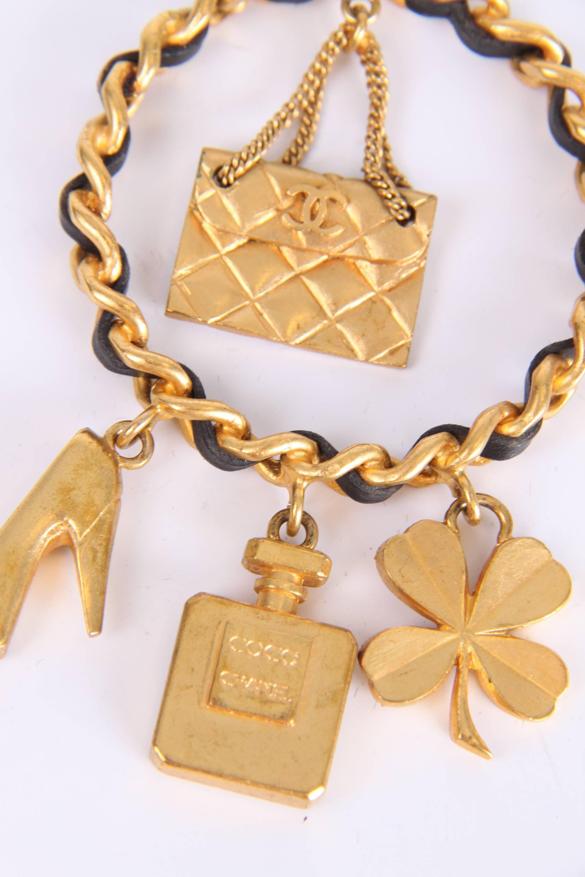 Chanel Iconic Charms Chain Earrings Vintage - gold 1994 In Excellent Condition In Baarn, NL
