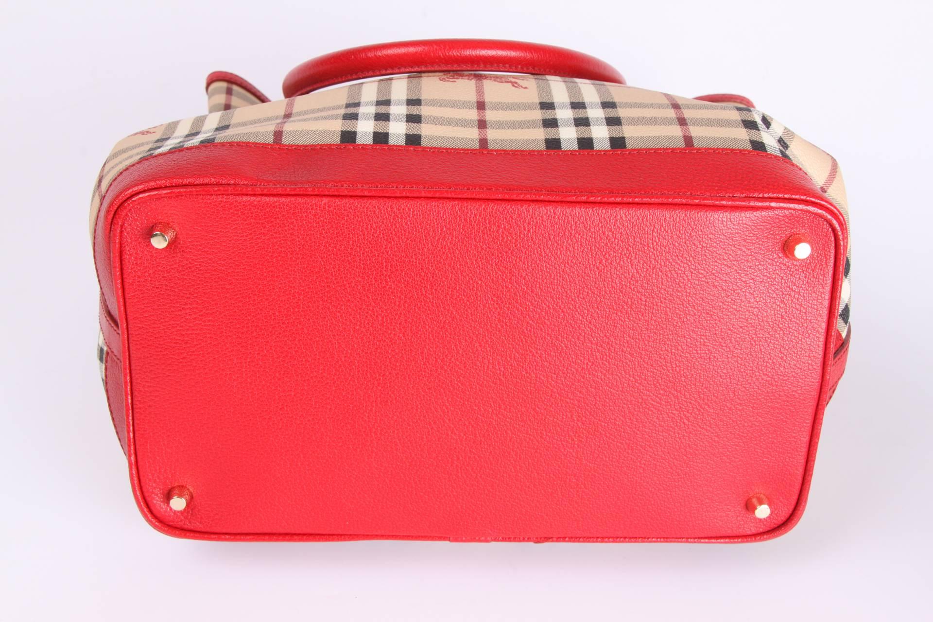 burberry bag with red handle