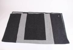 Hermes Avoine Horse Blanket - light gray/dark gray