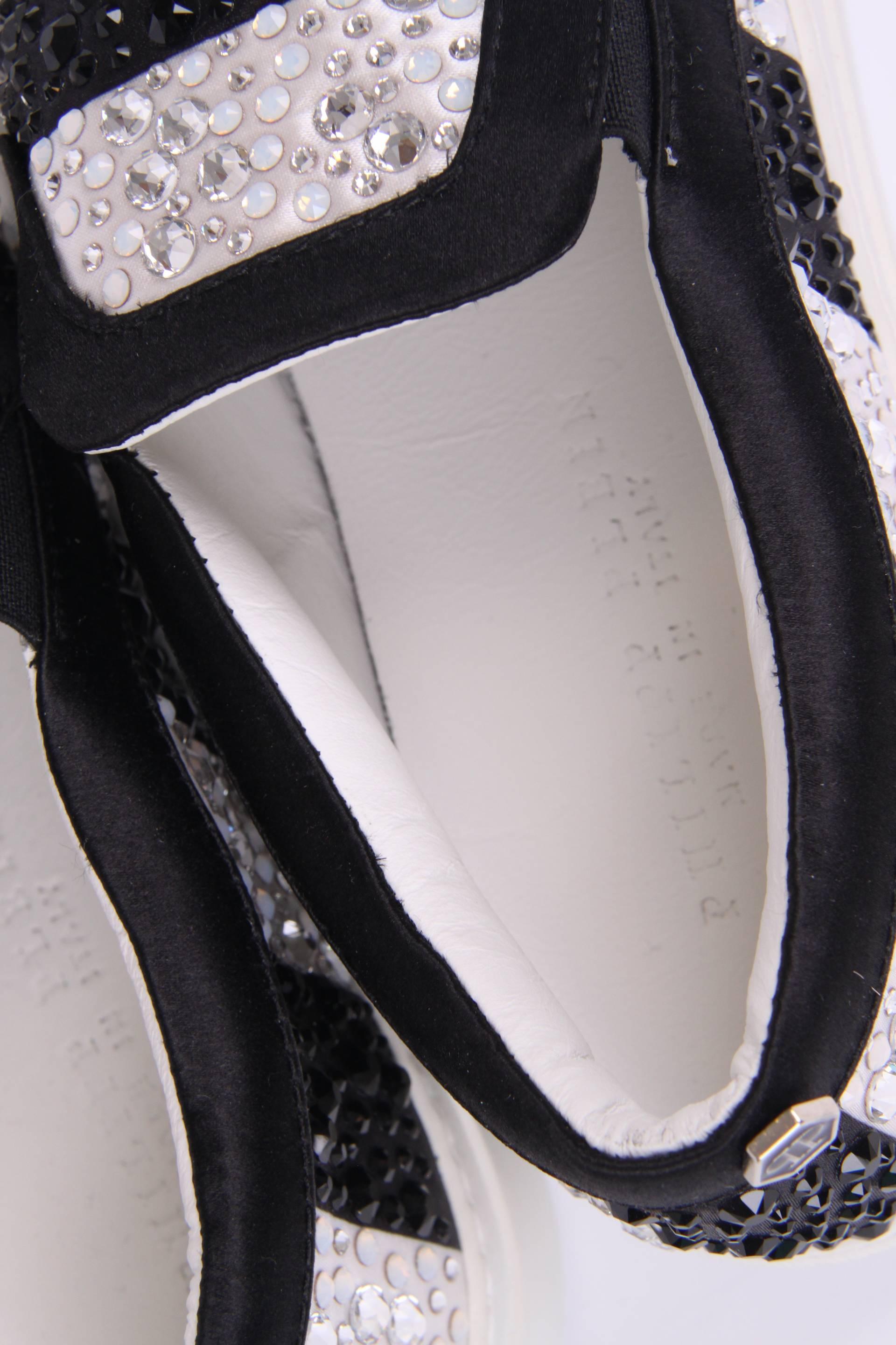 Philipp Plein Slip-On Sneakers Crystal - silver & black 2