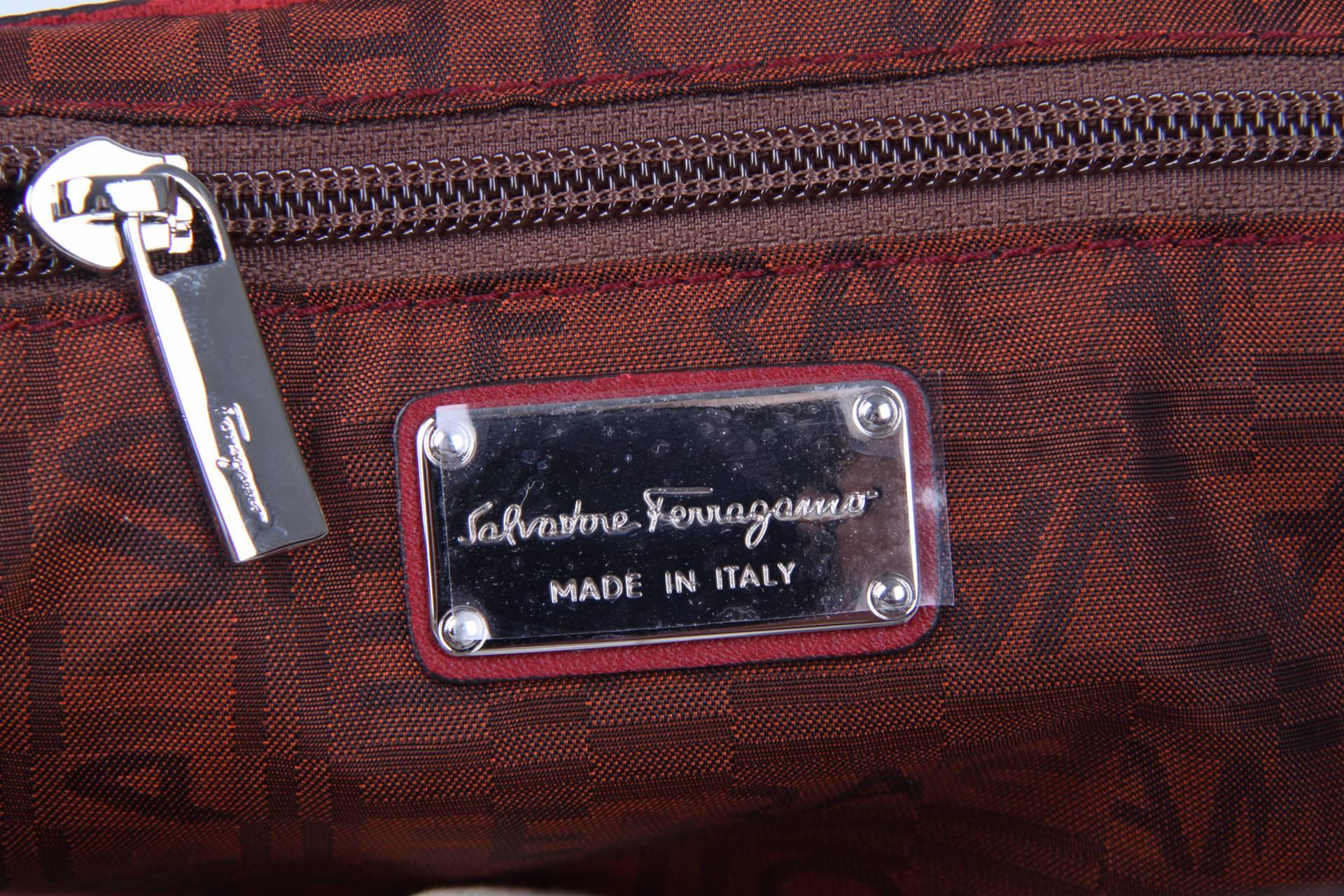 Women's Salvatore Ferragamo Large Tote Bag - deep red