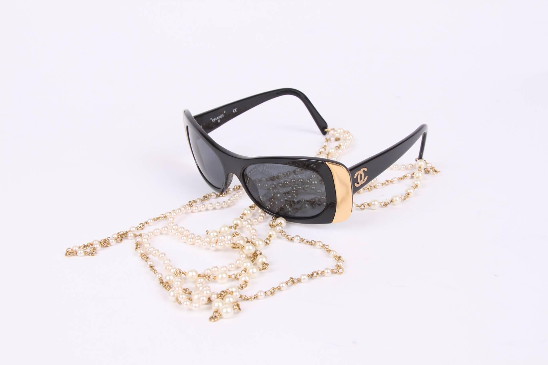 chanel sunglasses chain pearl
