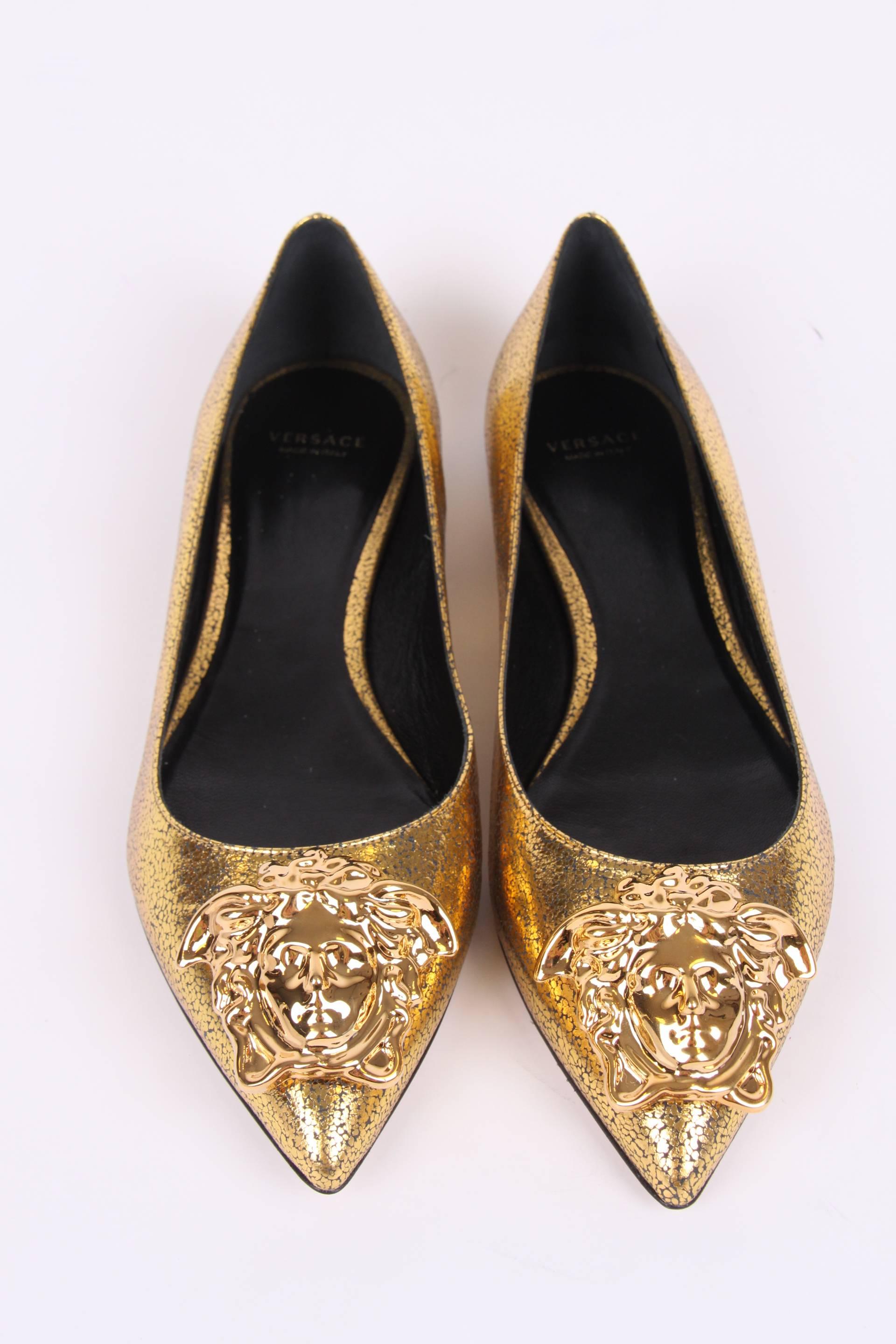 versace medusa flats