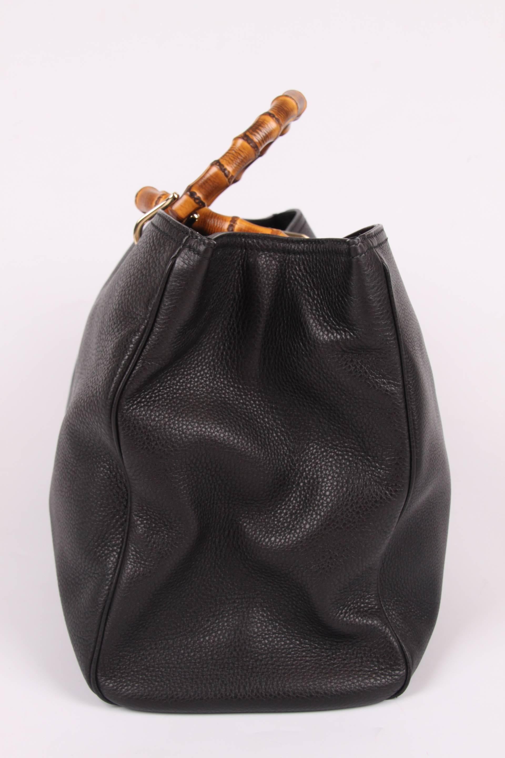 Gucci Bamboo Shopper Tote Bag L - black leather  3