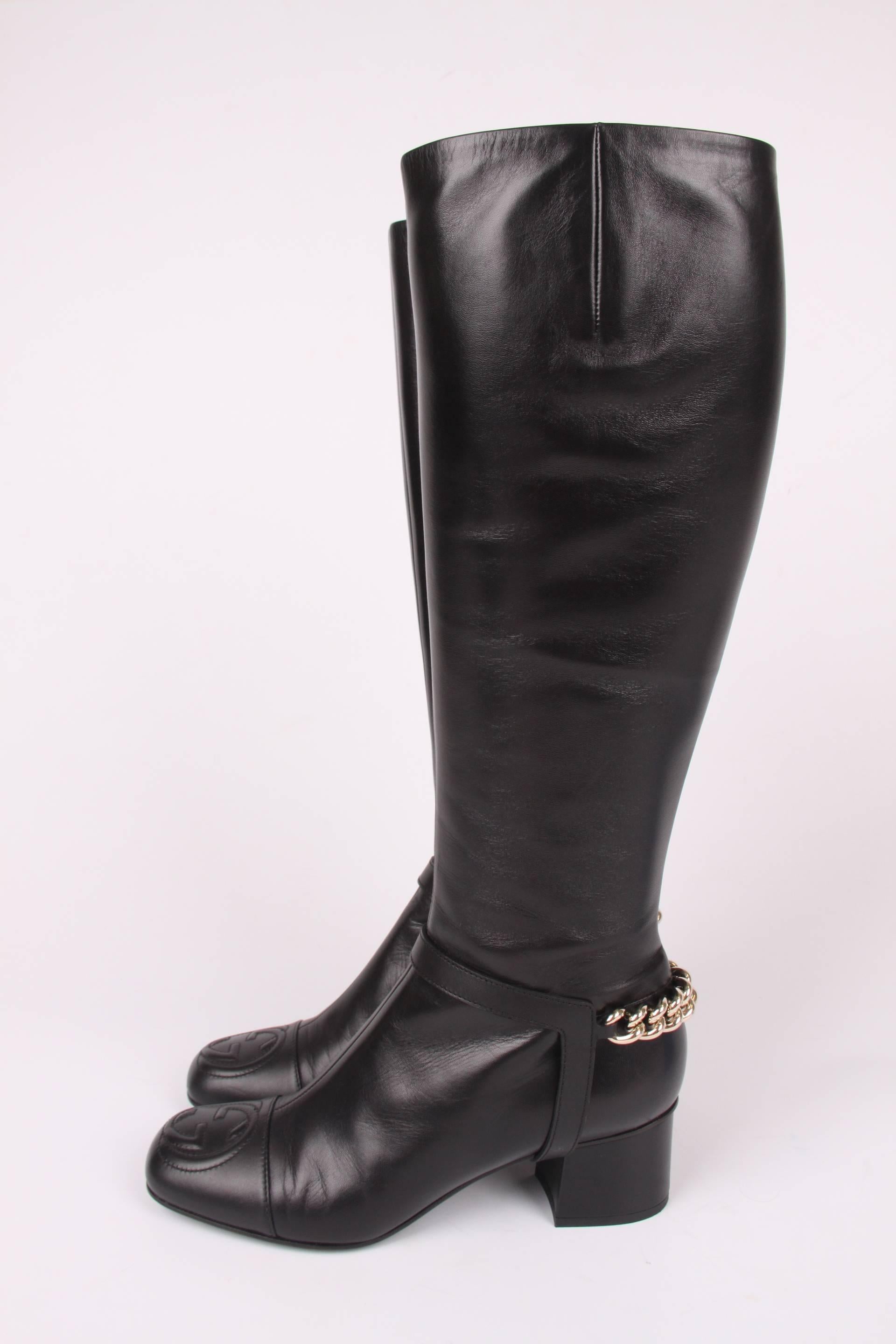 Gucci Lifford Malaga Knee-high Boots - black