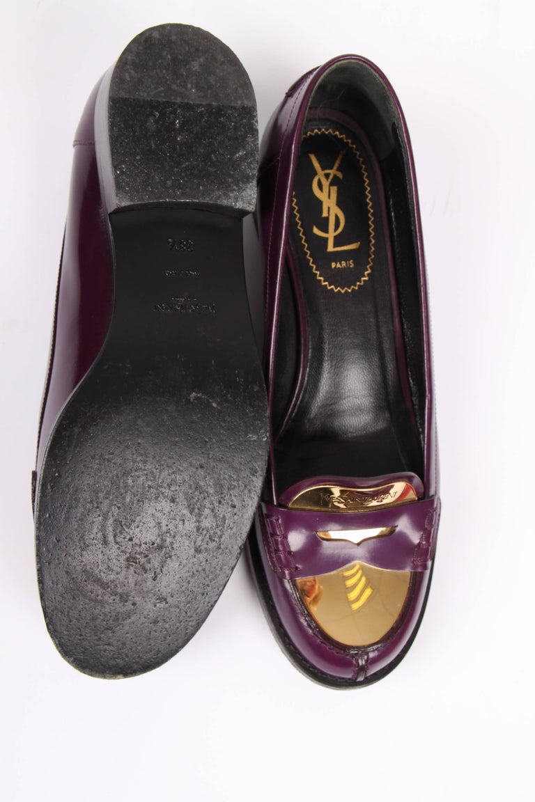 Yves Yves Saint Laurent Penny Loafers purple at 1stDibs purple