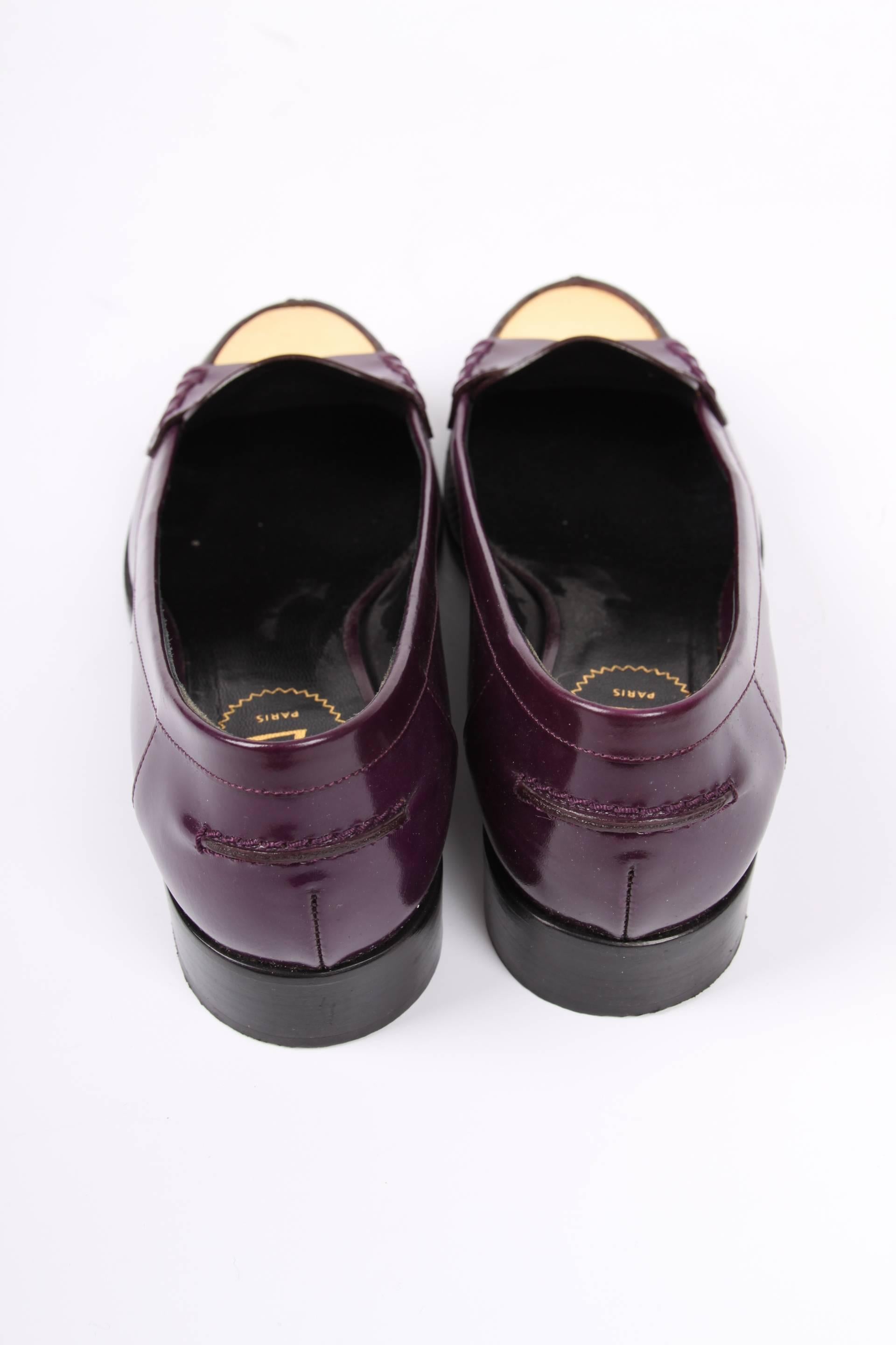 Yves Yves Saint Laurent Penny Loafers - purple In Excellent Condition In Baarn, NL