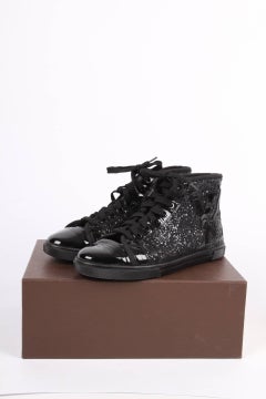 Louis Vuitton Punchy Glitter Sneakers - black
