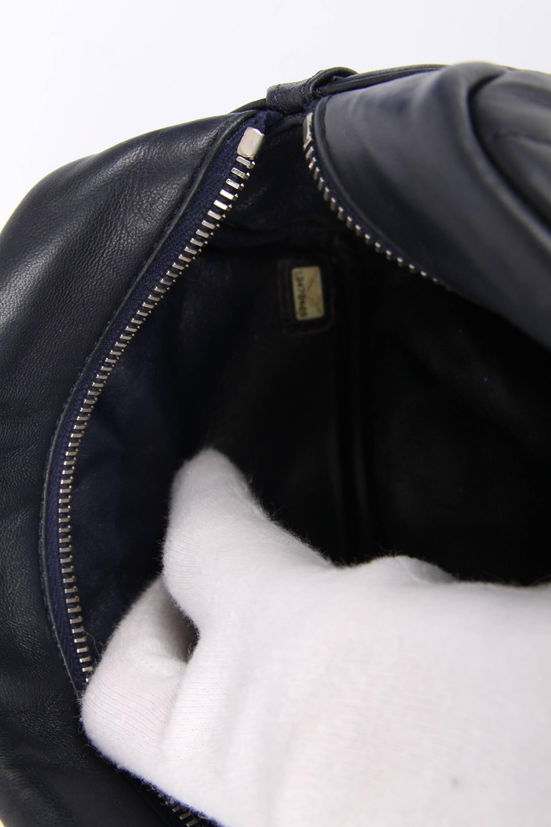 Women's Chanel Classic 2.55 Camera Case Bag - dark blue leather