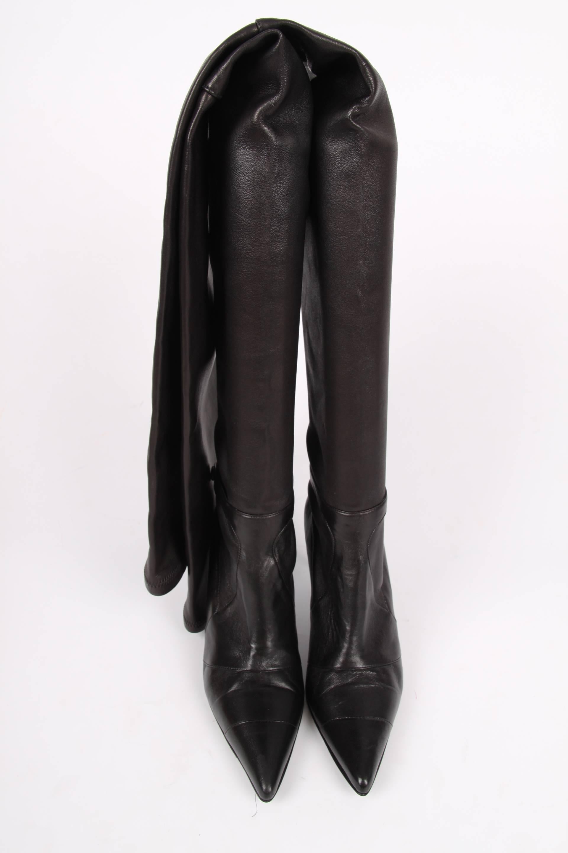 chanel thigh boots