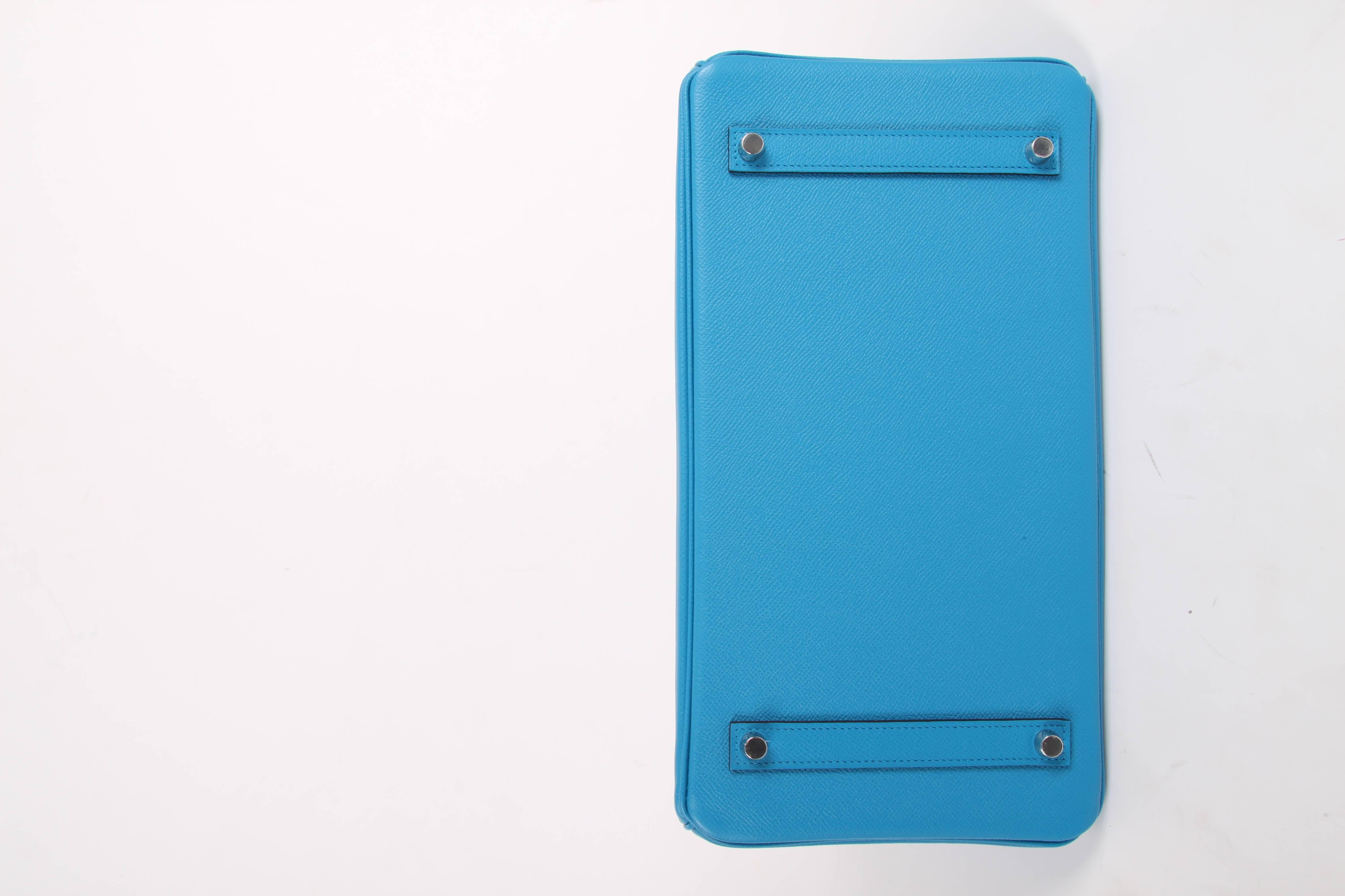 Hermes Birkin Bag Epsom 35 Bleu Zanzibar Palladium Hardware - blue im Angebot 1