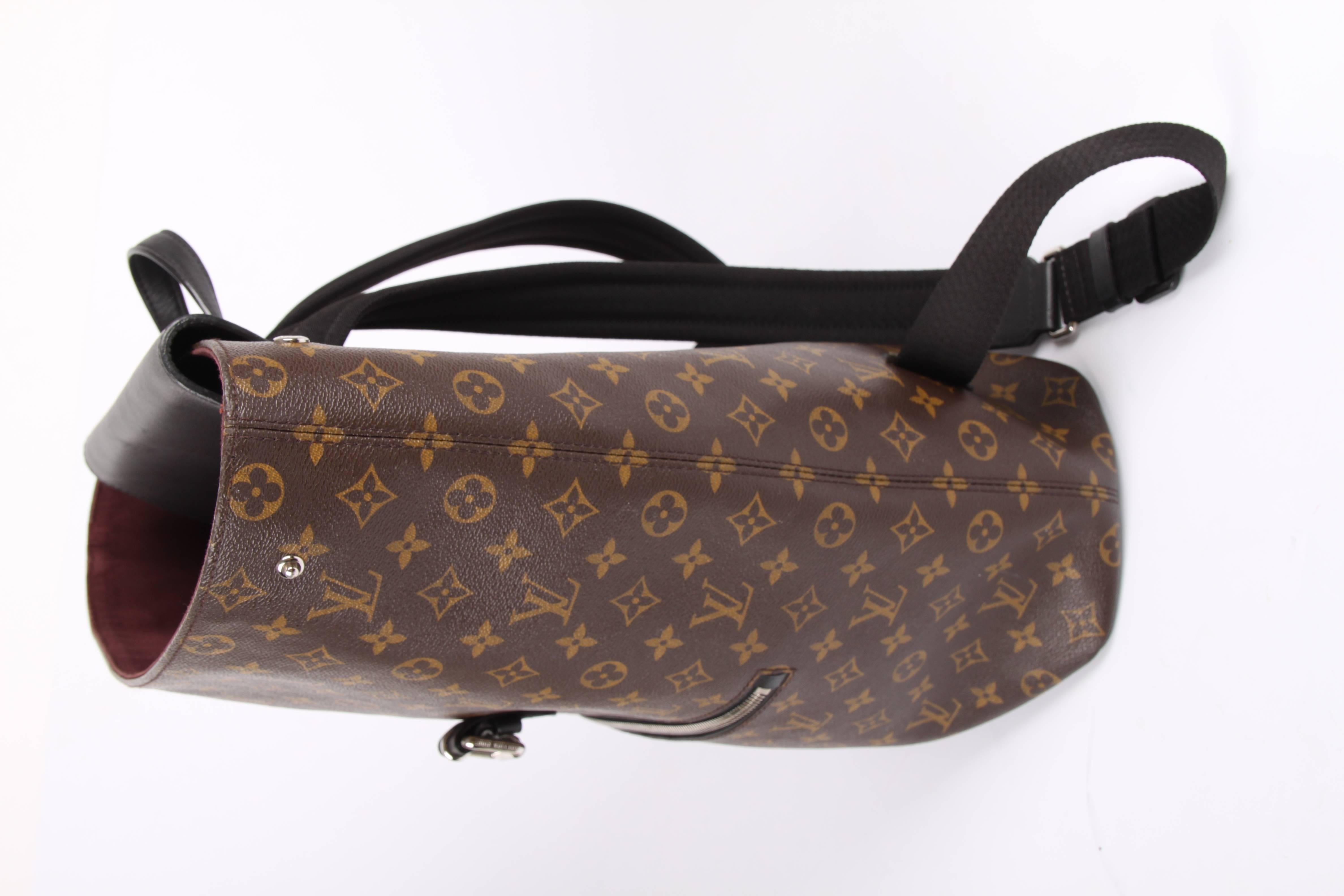 Women's or Men's Louis Vuitton Monogram Macassar Canvas Palk Backpack Bag - brown/black