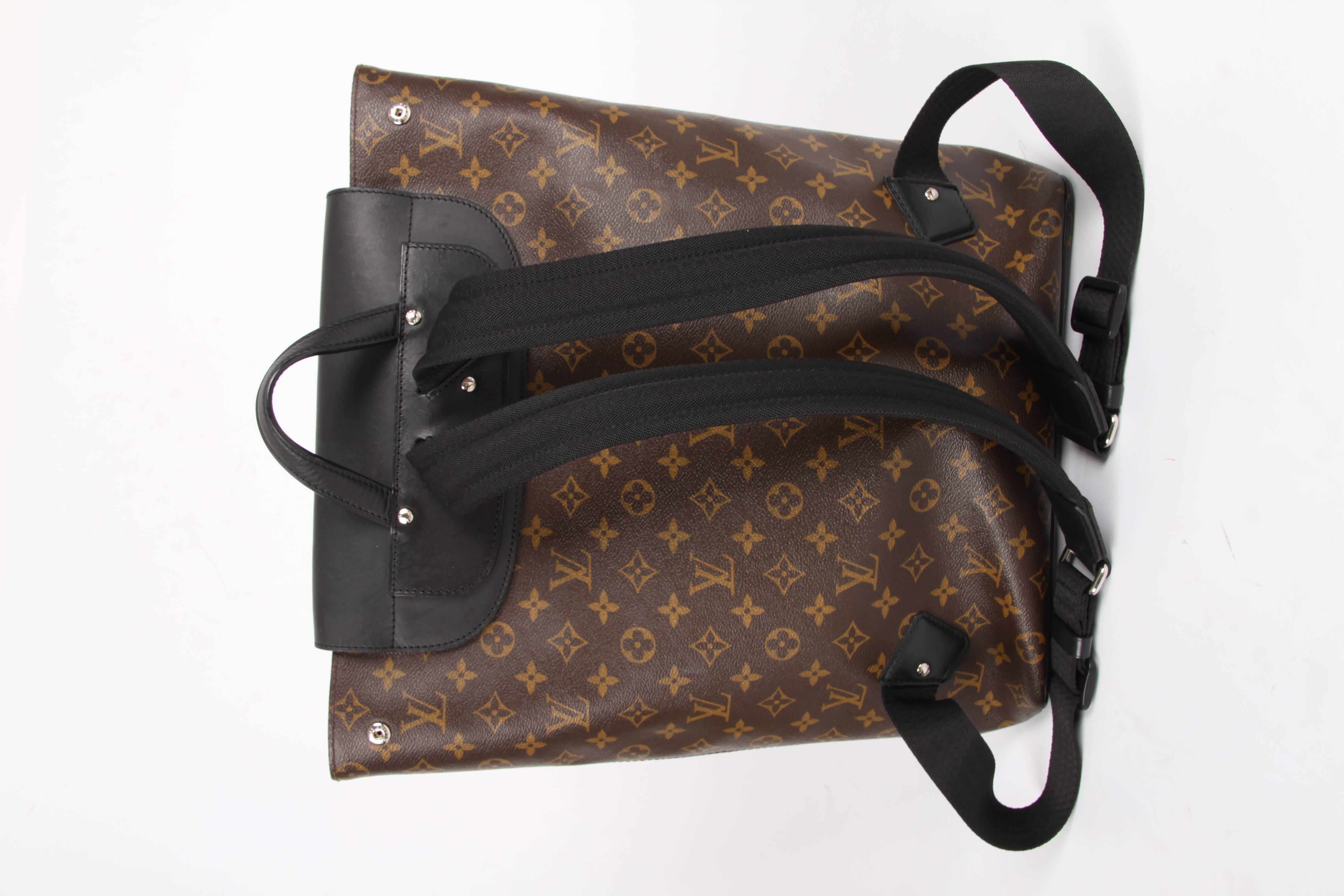 Louis Vuitton Monogram Macassar Canvas Palk Backpack Bag - brown/black 1