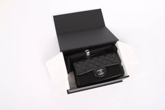 Chanel 2.55 Classic Mini Rectangular Flap Bag Crossbody - black sparkling