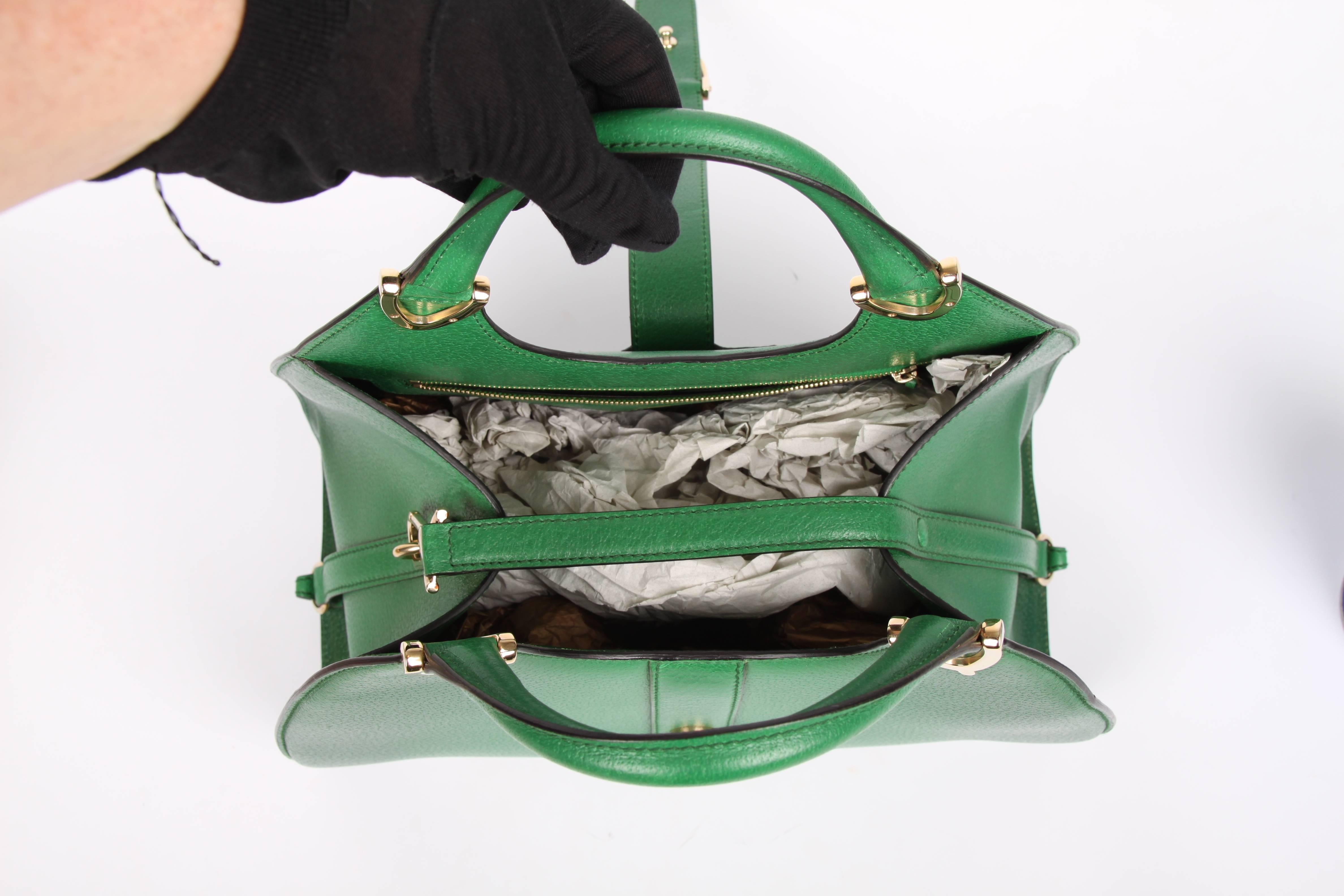   Gucci Stirrup Top Handle Bag - green   Gucci Stirrup Top Handle Bag - green    1