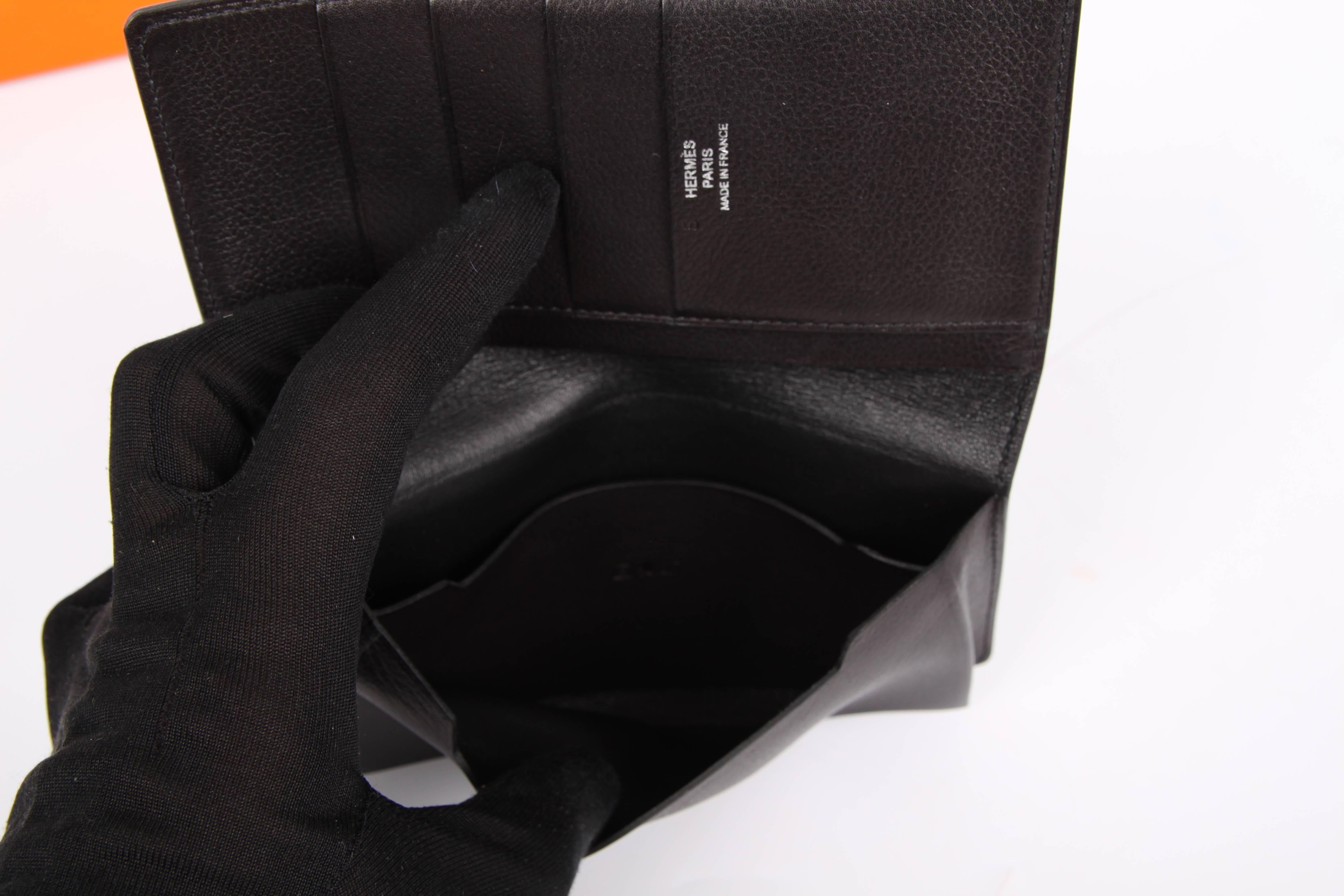 Black Hermes Leather Smart Case L - black For Sale