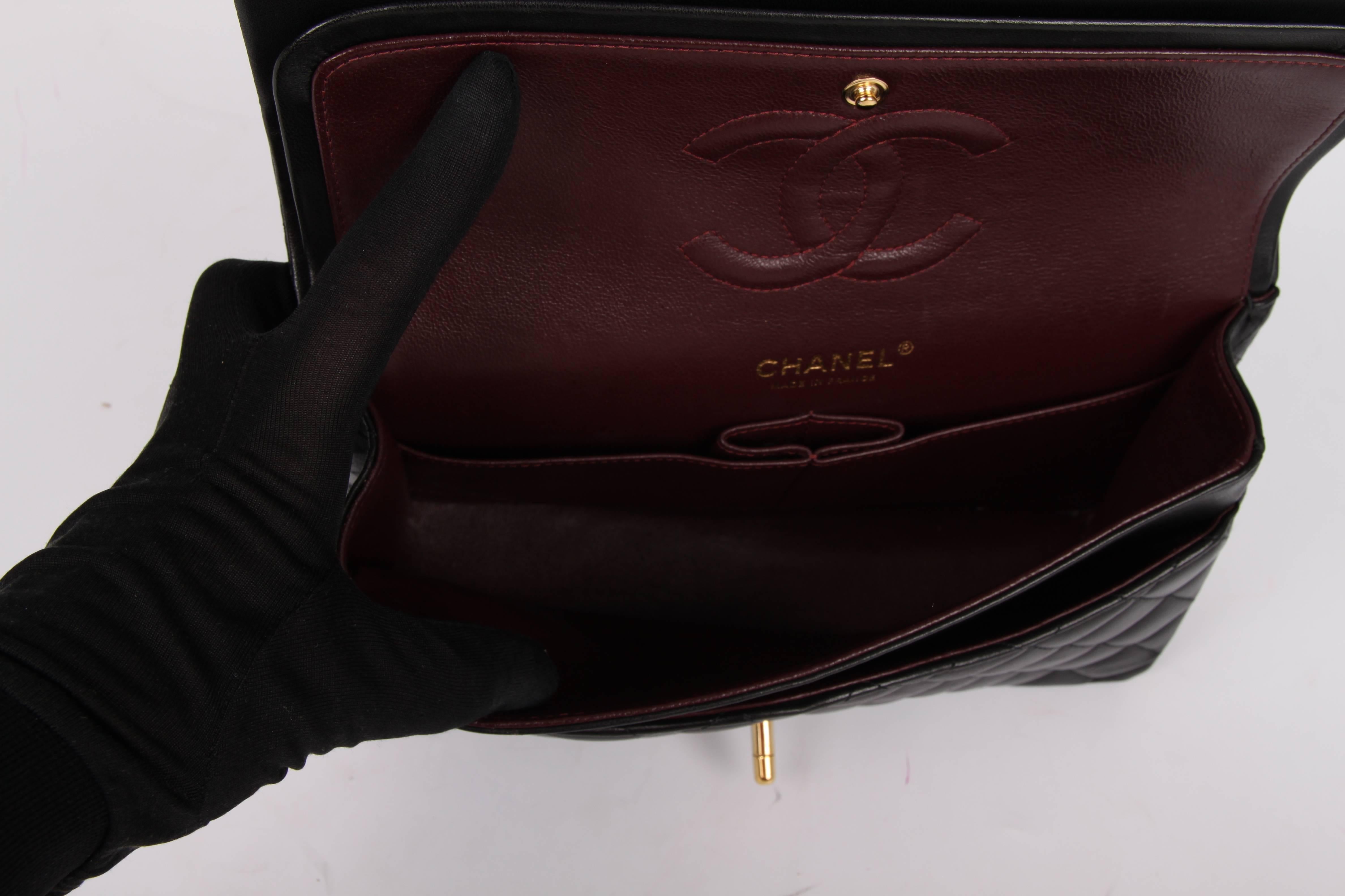 Chanel 2.55 Medium Classic Double Flap Bag - black/gold 1