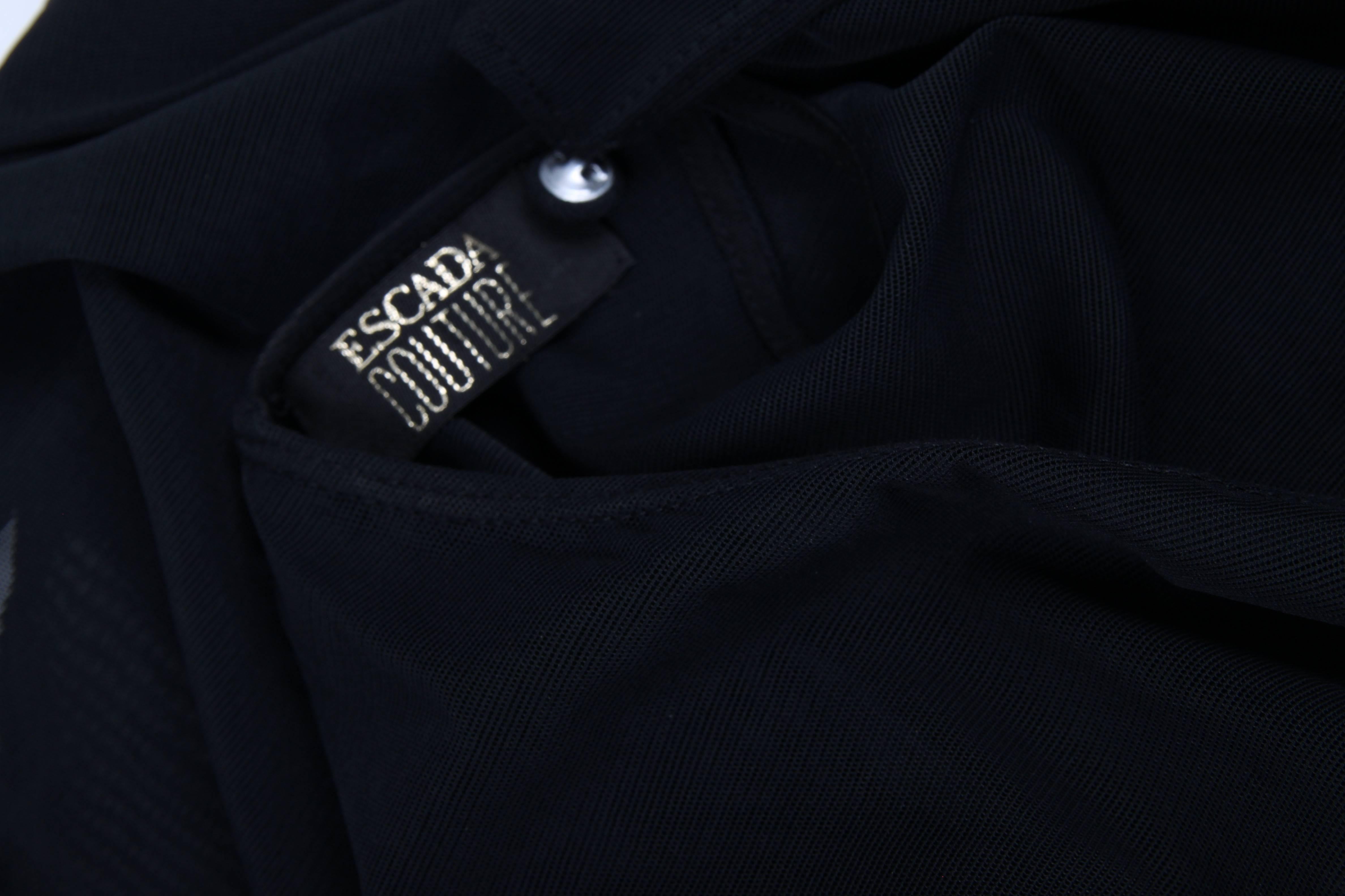 Escada Couture Beaded Bodysuit - black In Good Condition In Baarn, NL