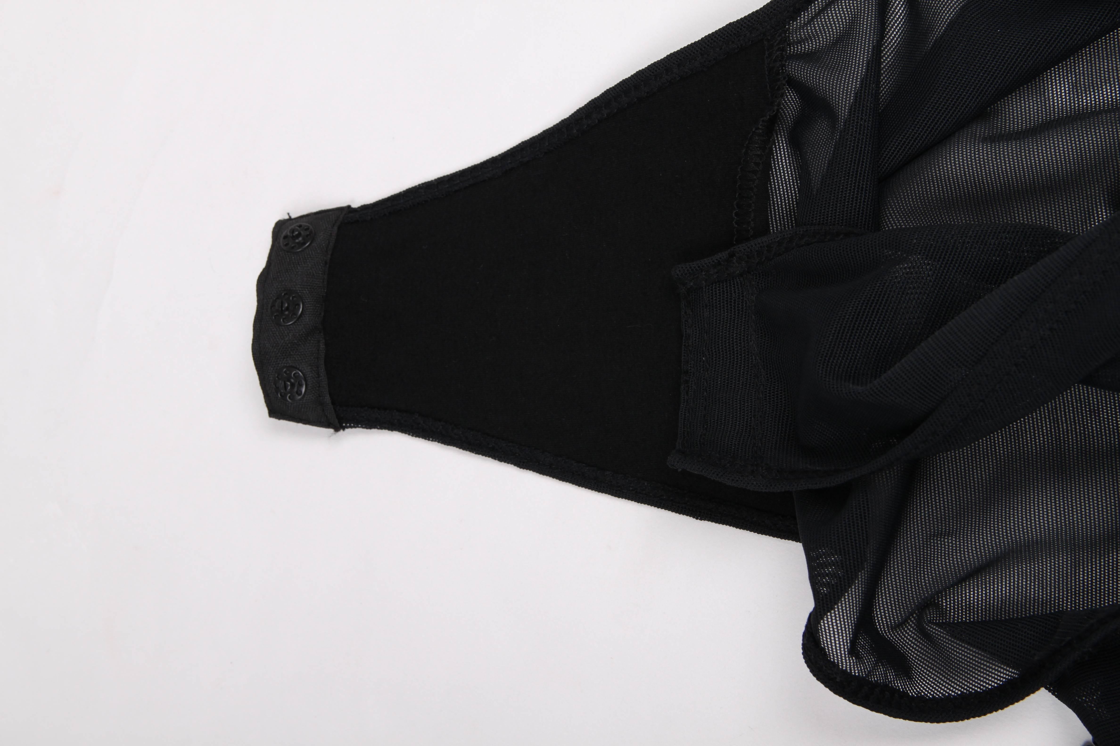 Women's Escada Couture Beaded Bodysuit - black