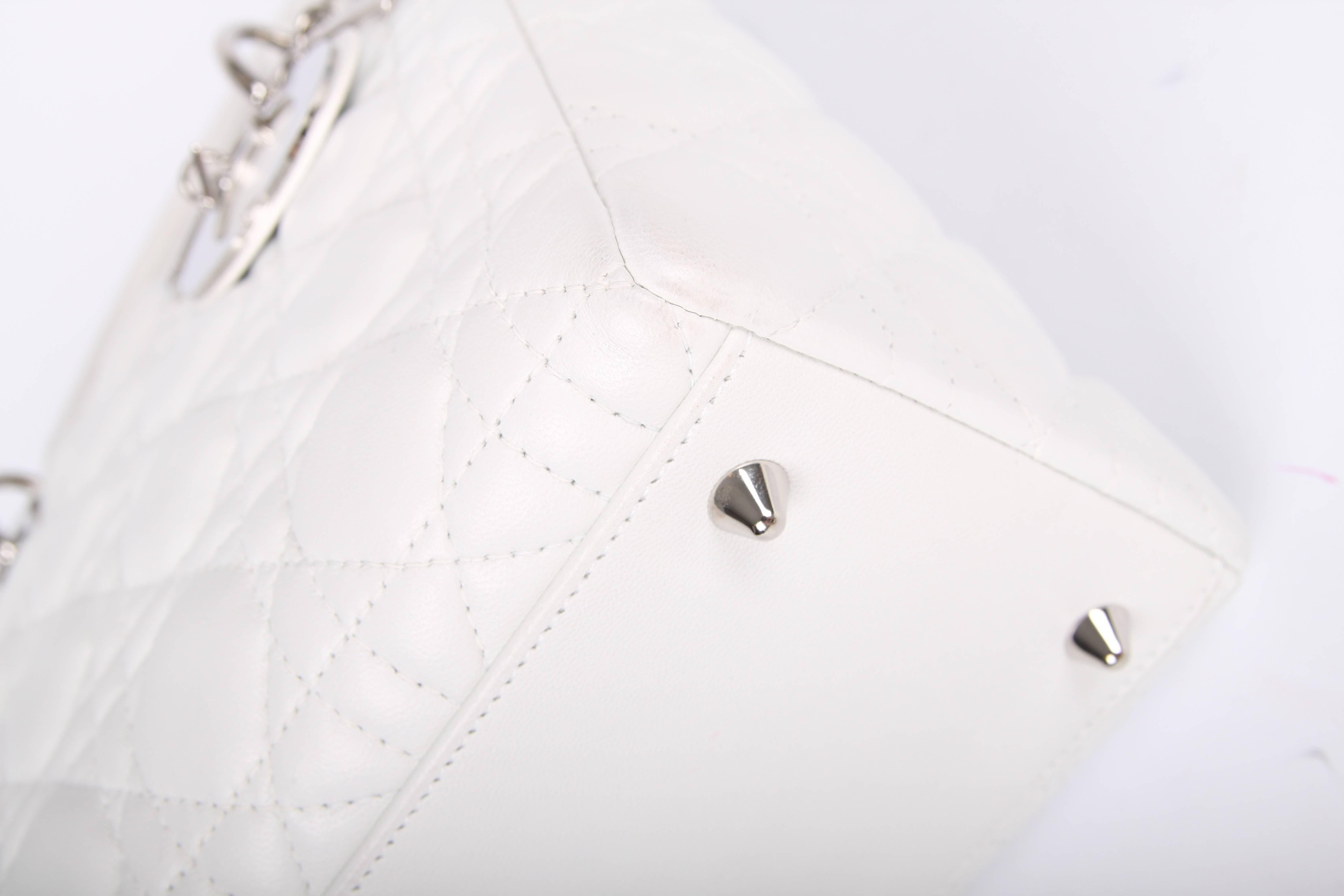 My Lady Dior Bag 24 - white In Good Condition In Baarn, NL