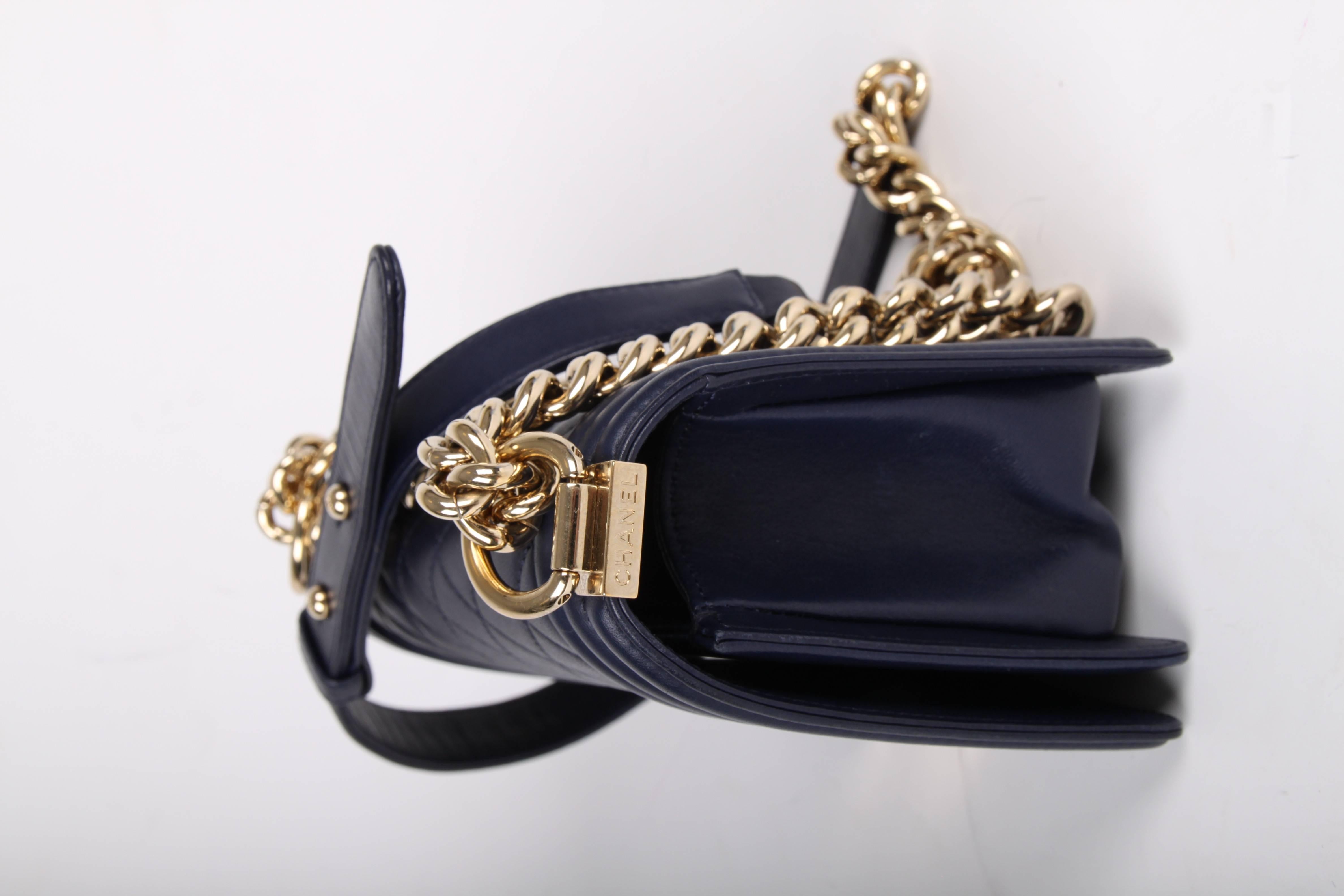 Women's Chanel Boy Bag Mini - blue