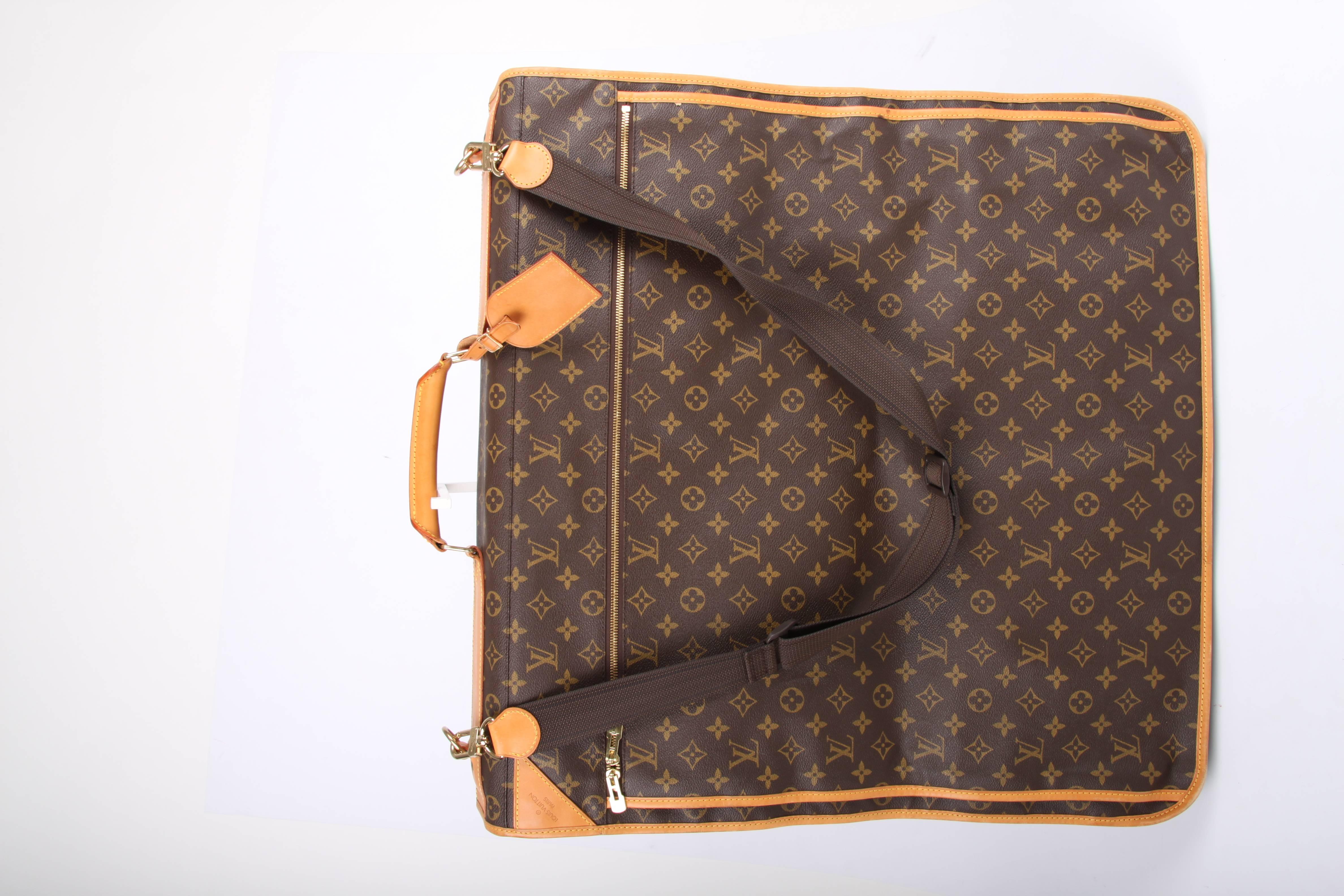 Louis Vuitton Monogram Canvas Garment Carrier Bag 5 hangers brown at