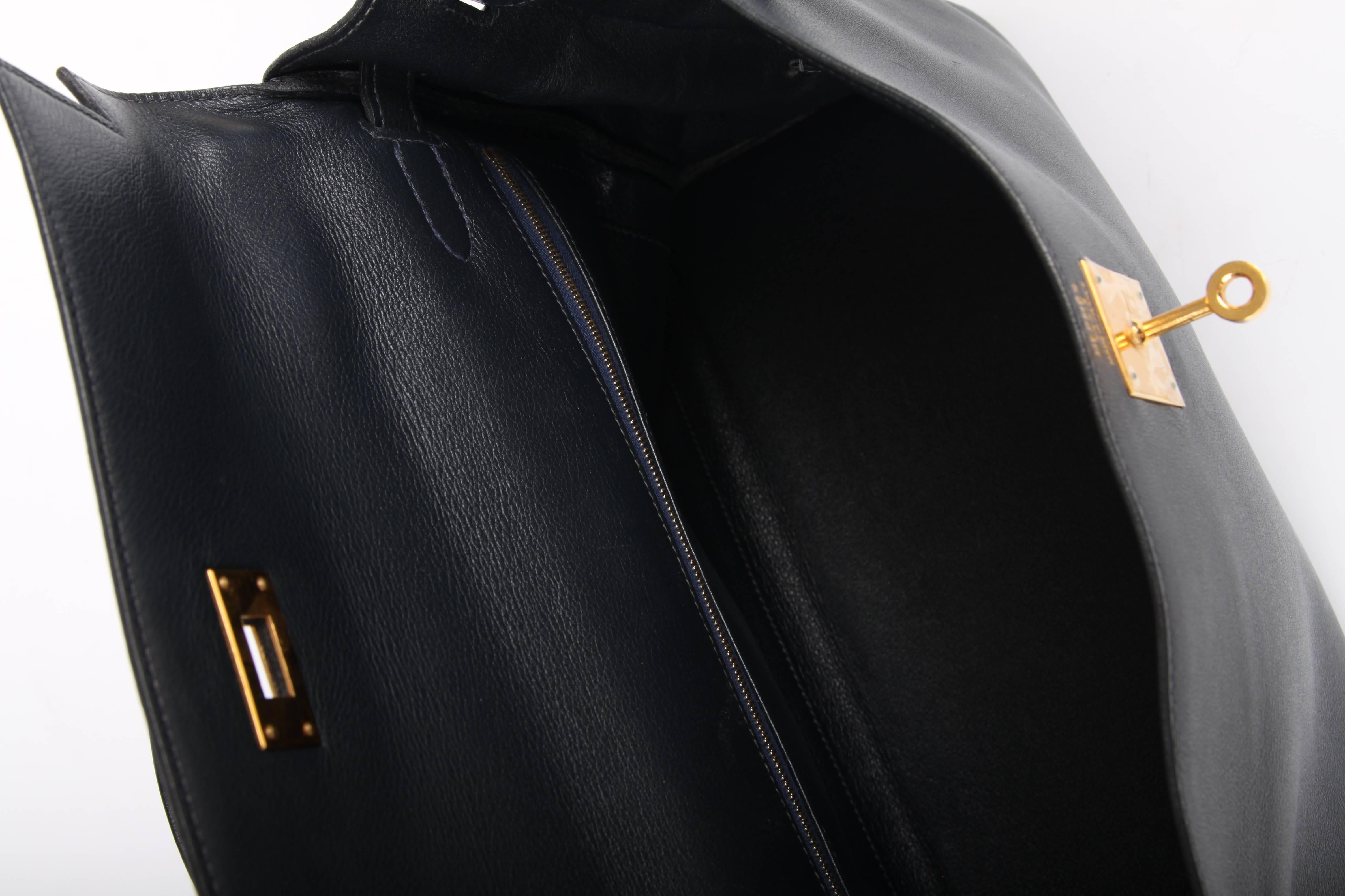 Hermès Kelly Bag 32 Swift Leather - dark blue 7