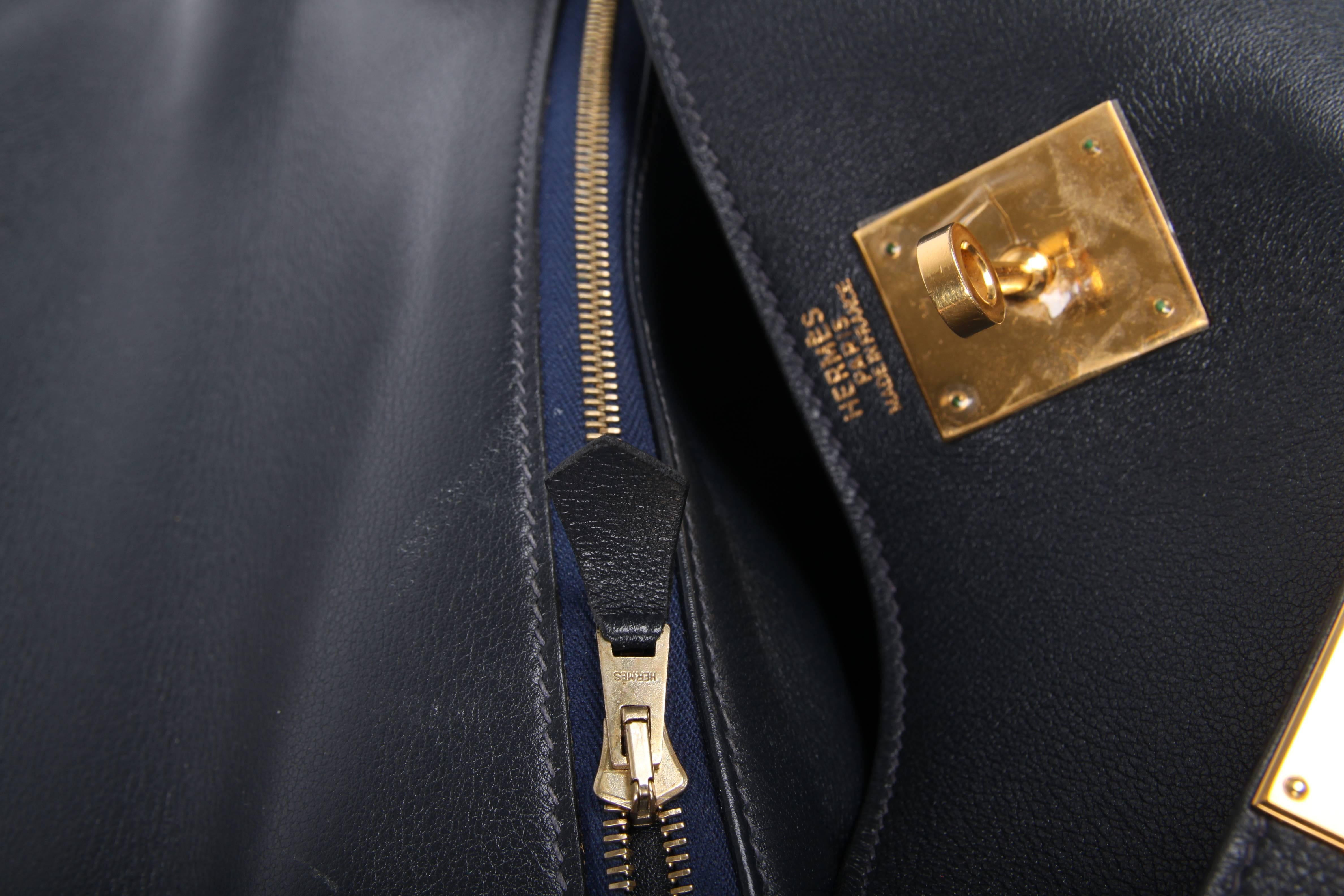 Hermès Kelly Bag 32 Swift Leather - dark blue 9