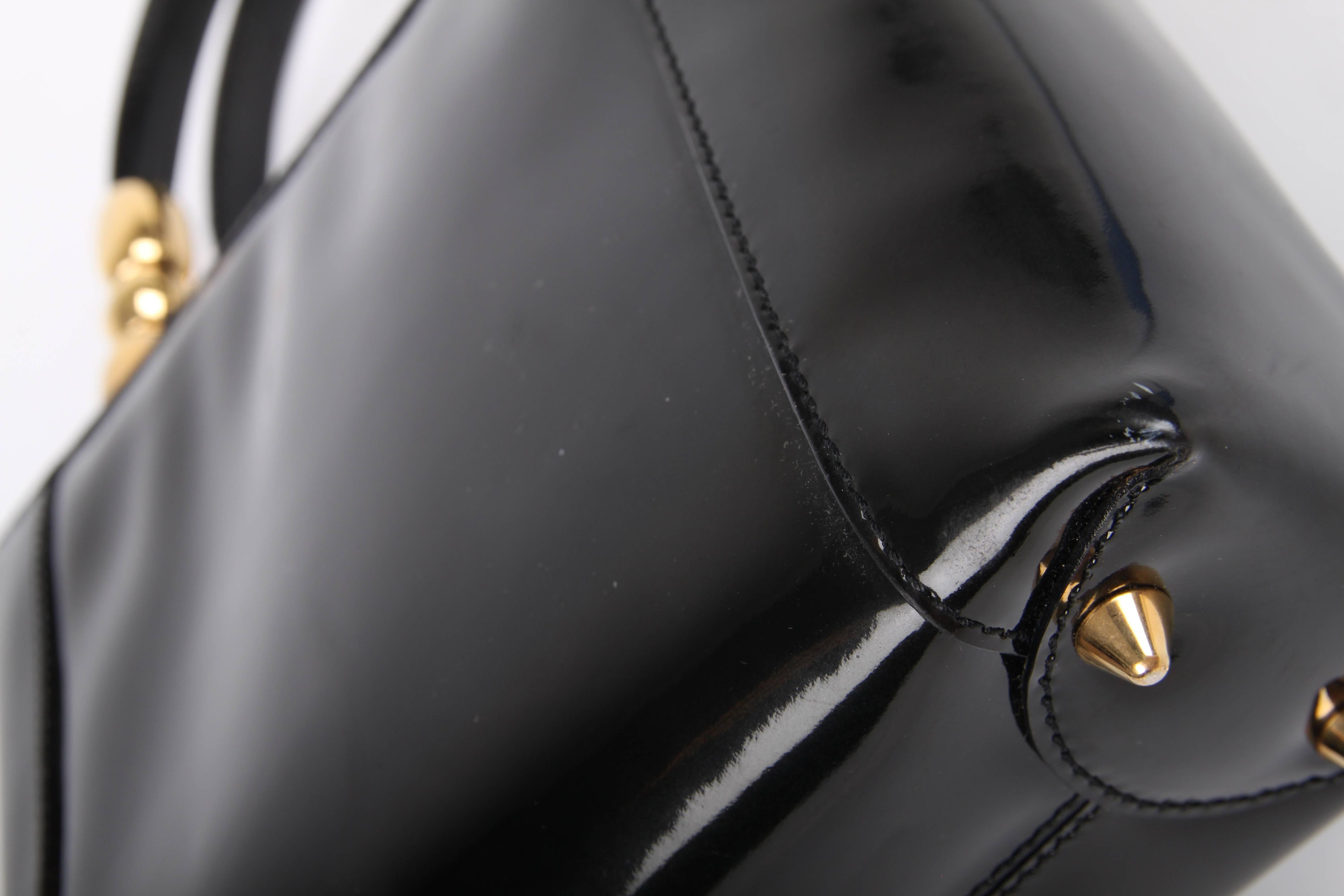 Christian Dior Vintage Lady Dior Patent Leather Bag - black 2