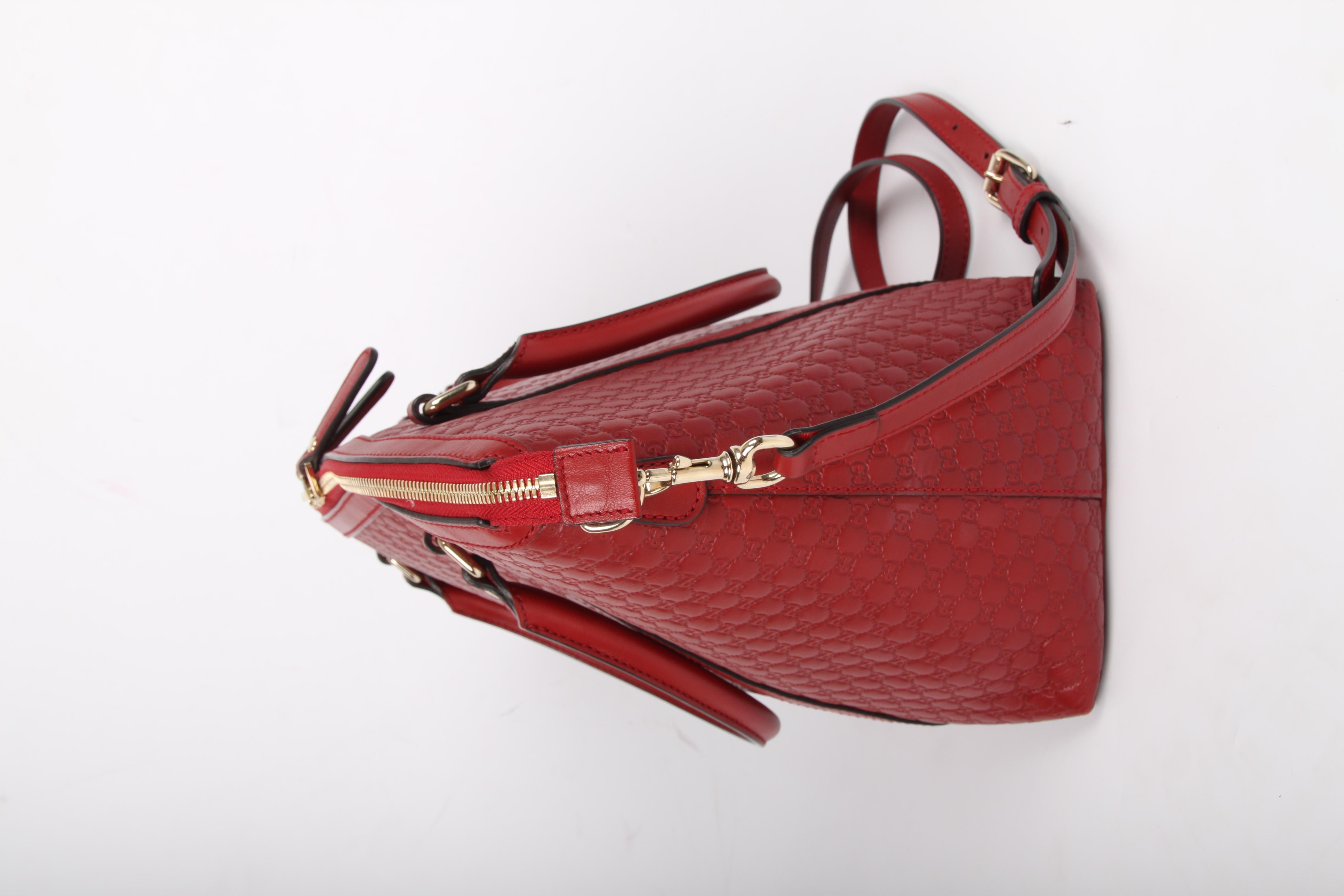 Red Gucci Dome Micro Guccissima bag