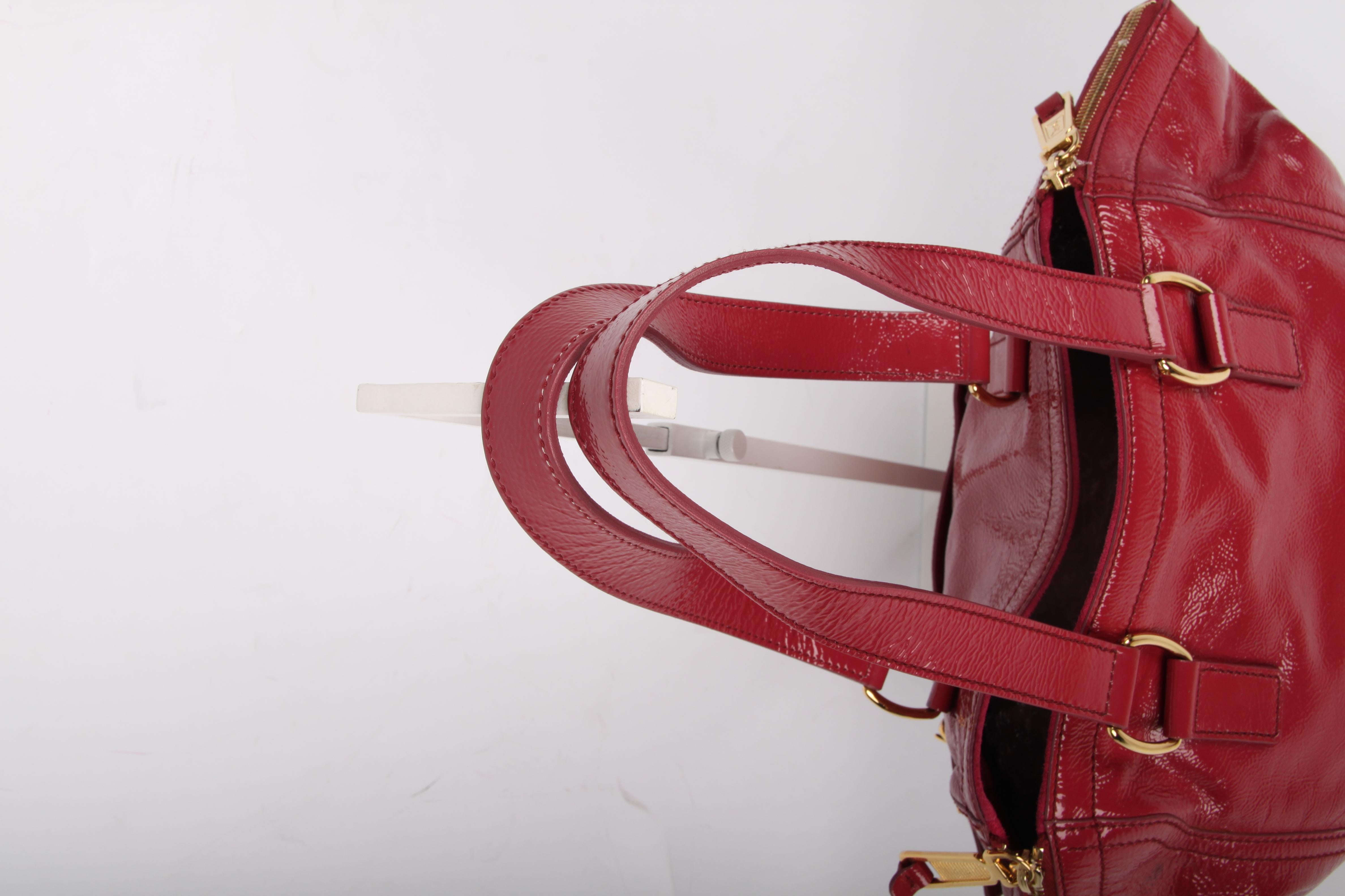 Pink Yves Saint Laurent Downtown Bag Patent Leather - pink