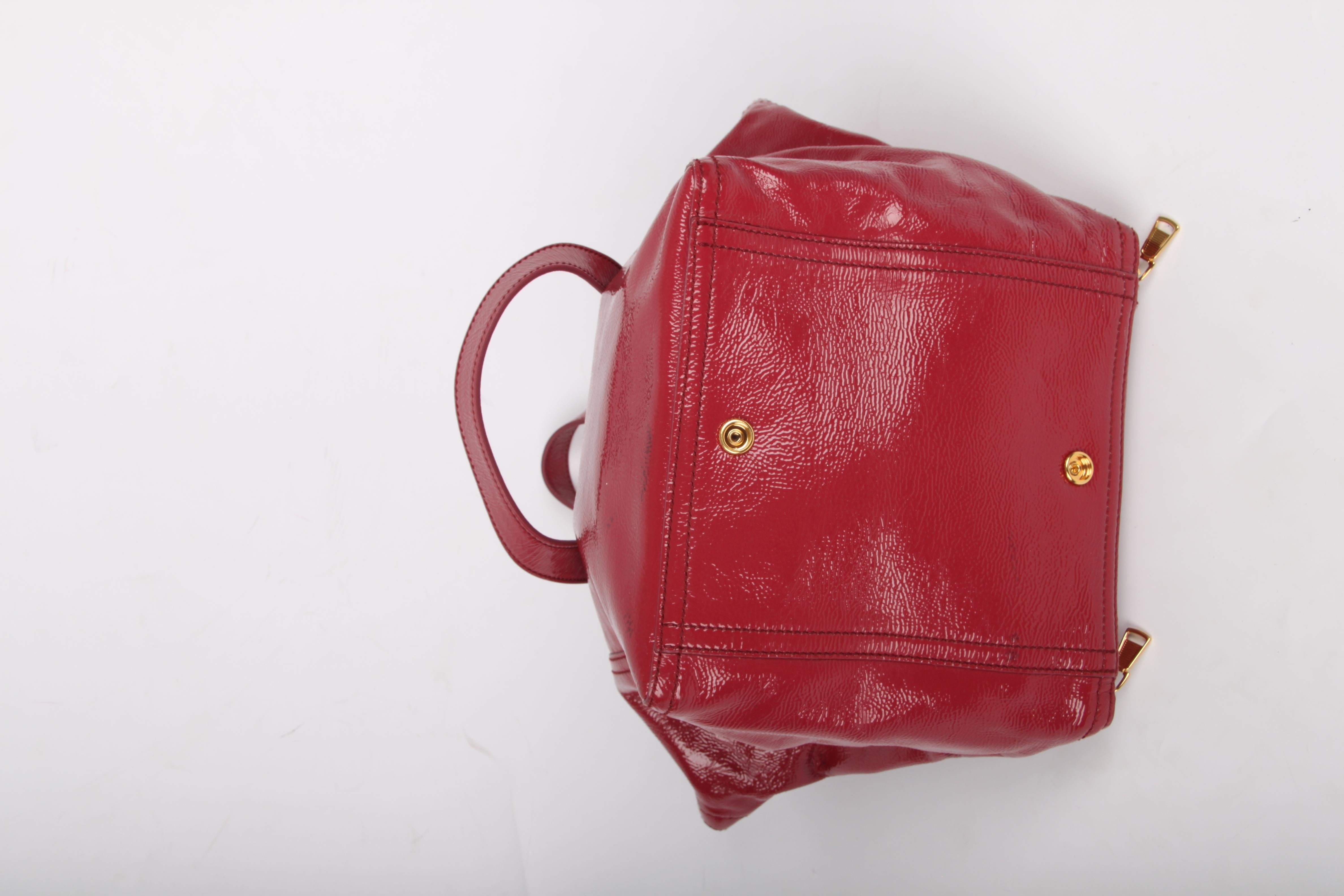 Women's Yves Saint Laurent Downtown Bag Patent Leather - pink