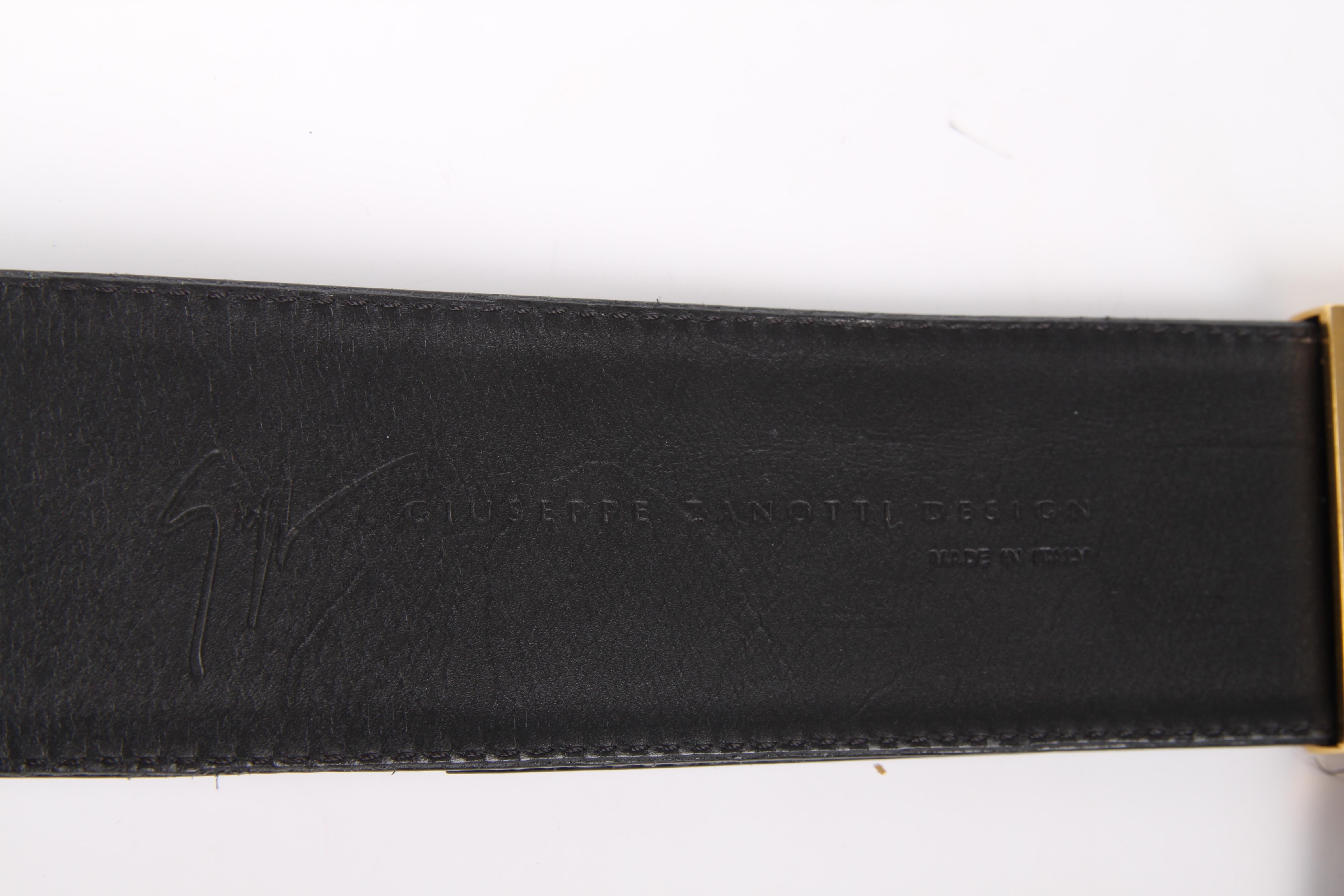 Giuseppe Zanotti Leather Body Belt - black/gold In Good Condition For Sale In Baarn, NL