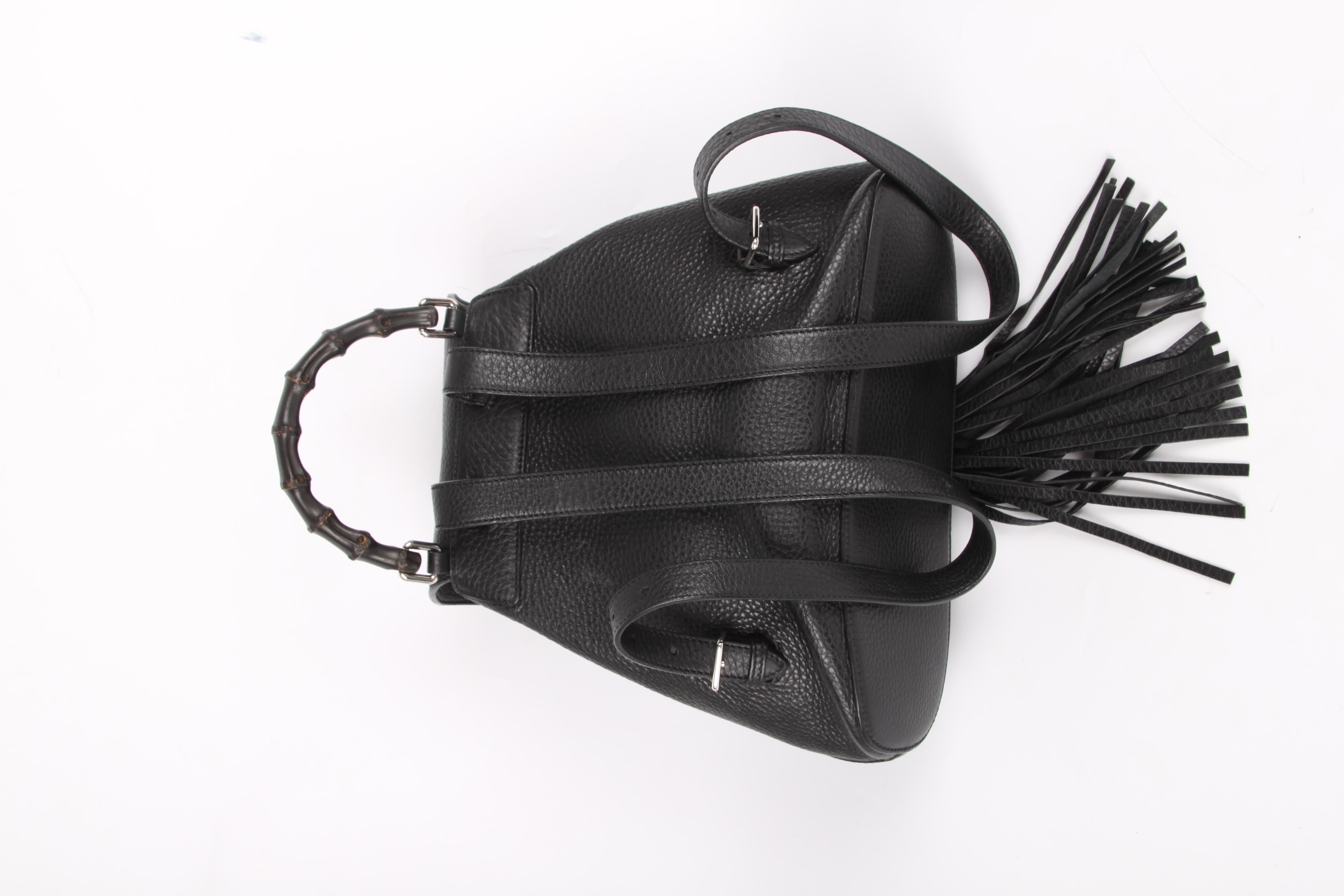 gucci backpack bamboo handle