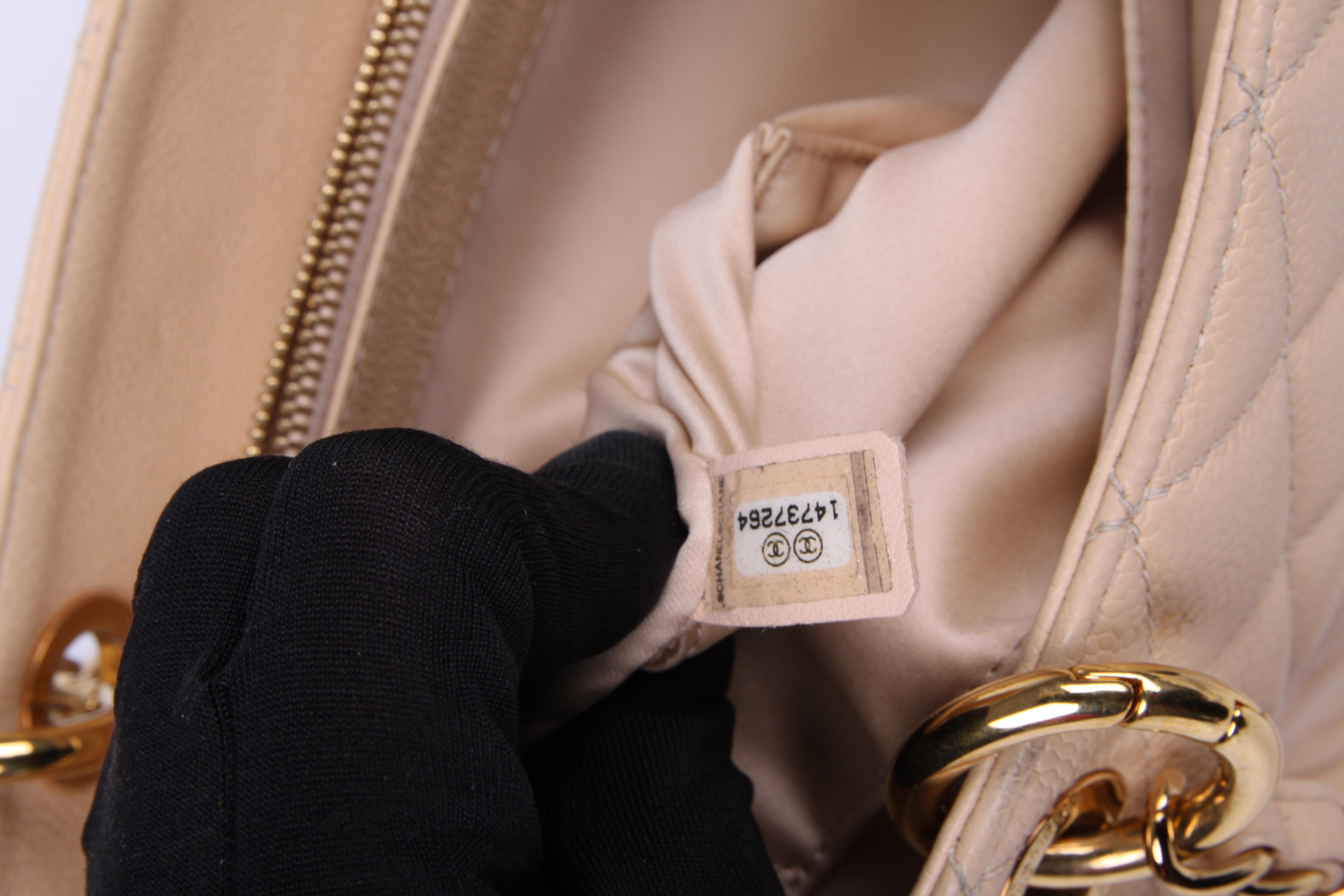   Chanel Grand Shopper Bag - beige caviar leather    For Sale 2