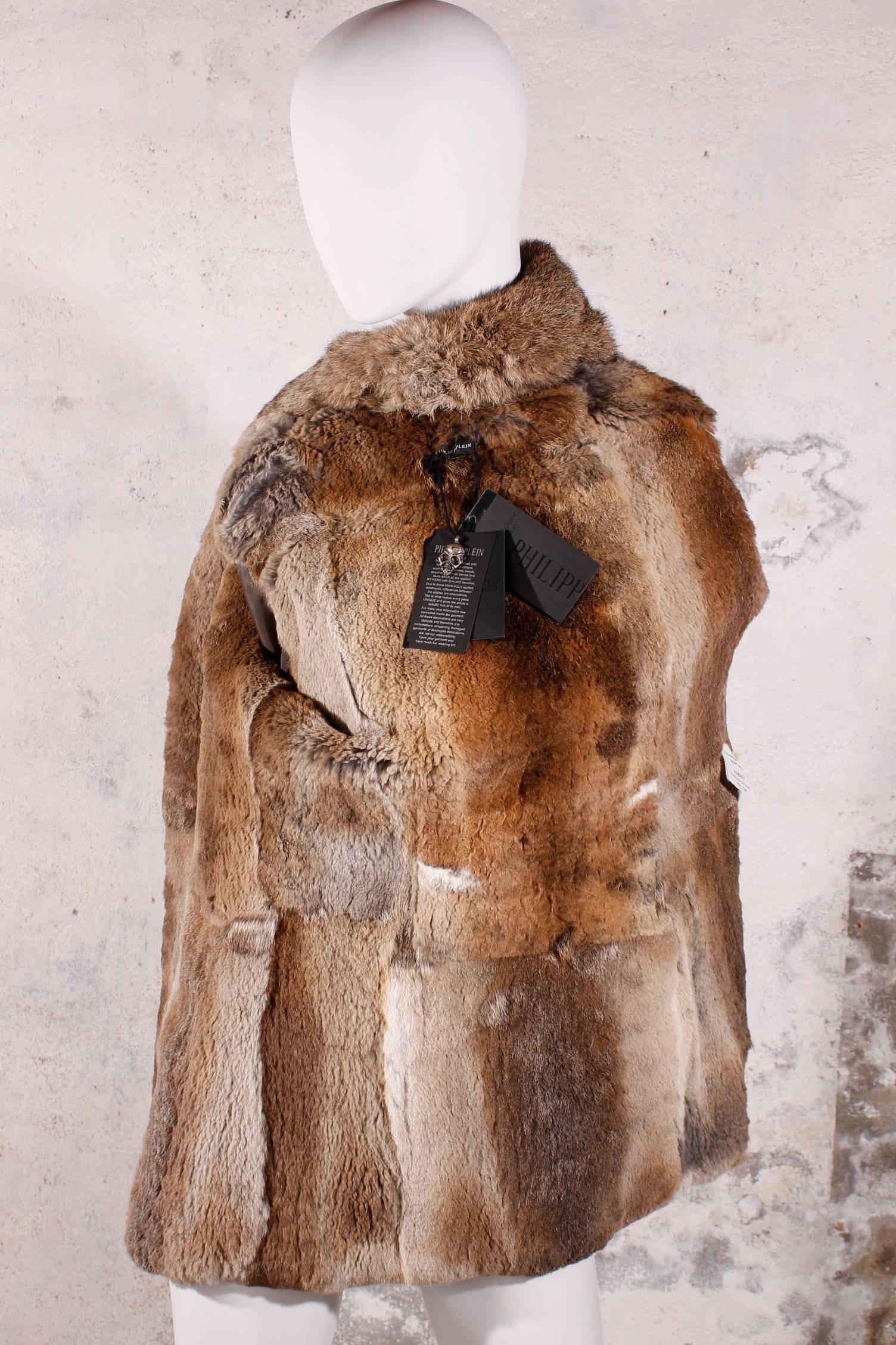 Women's or Men's Philipp Plein Rabbit Lined Coat For Sale
