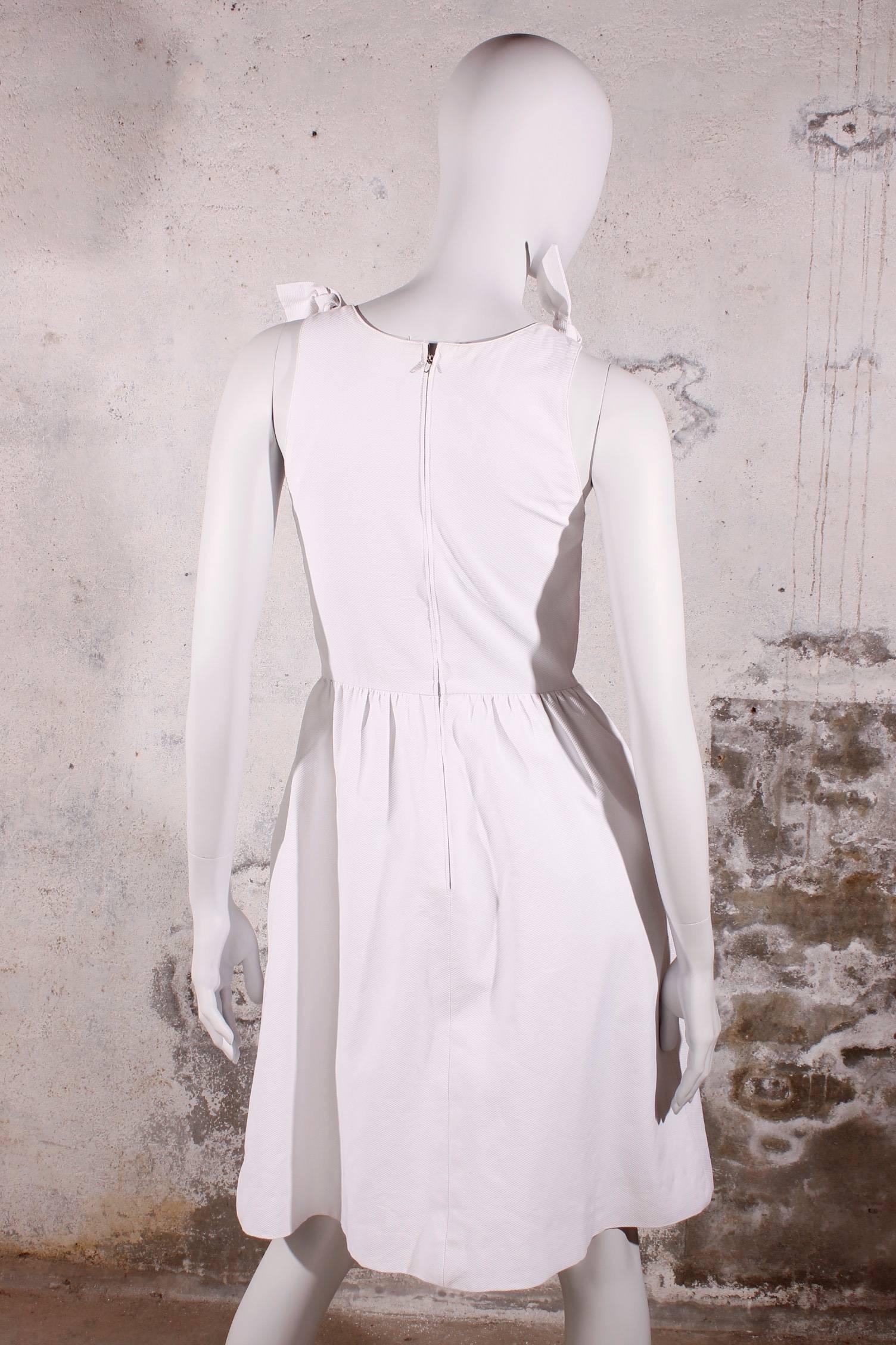 Gray 1980s Chanel Dress White For Sale