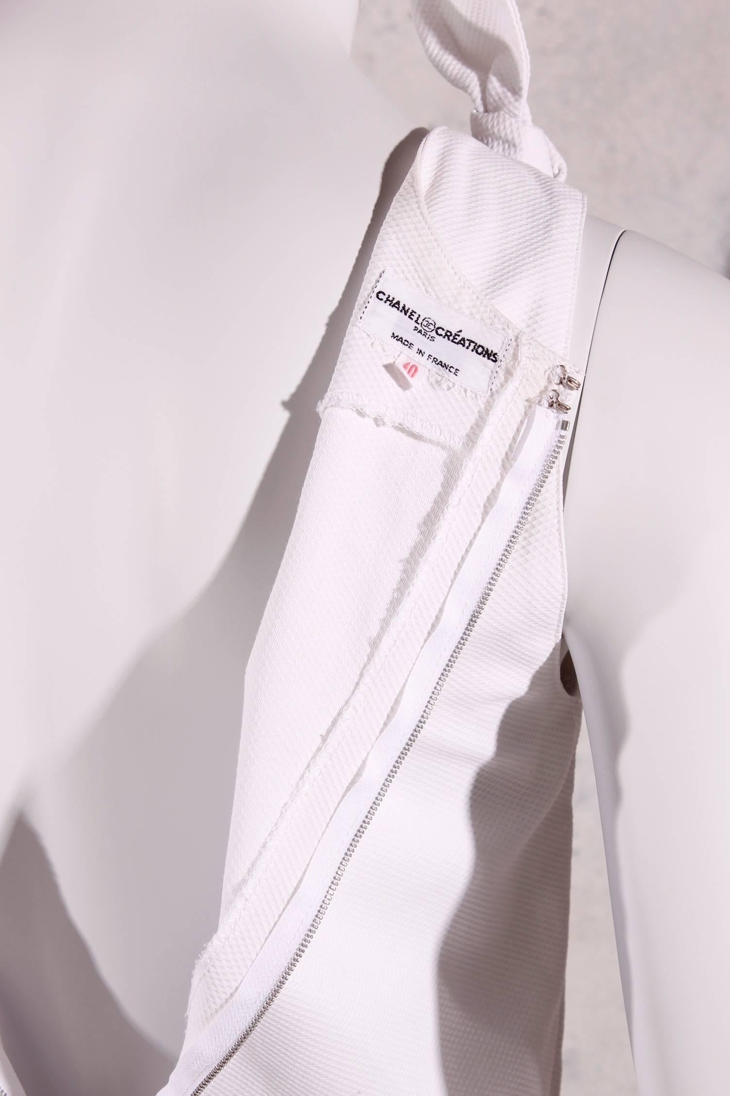 Women's 1980s Chanel Dress White For Sale