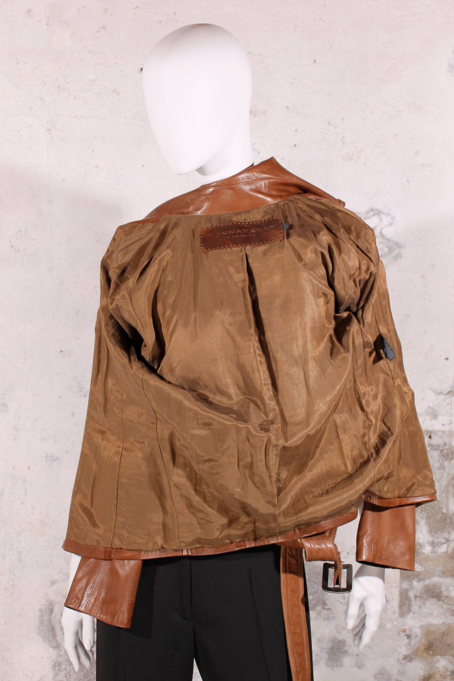 vintage brown leather jacket