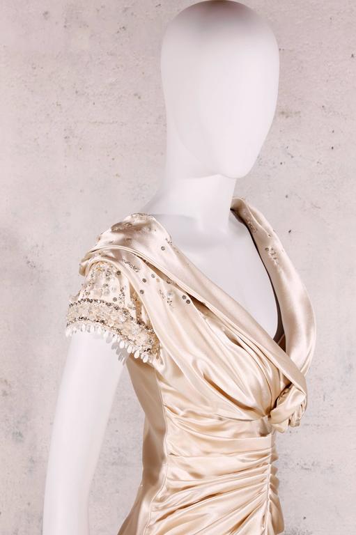 Diour Embellished Gown - Champagne