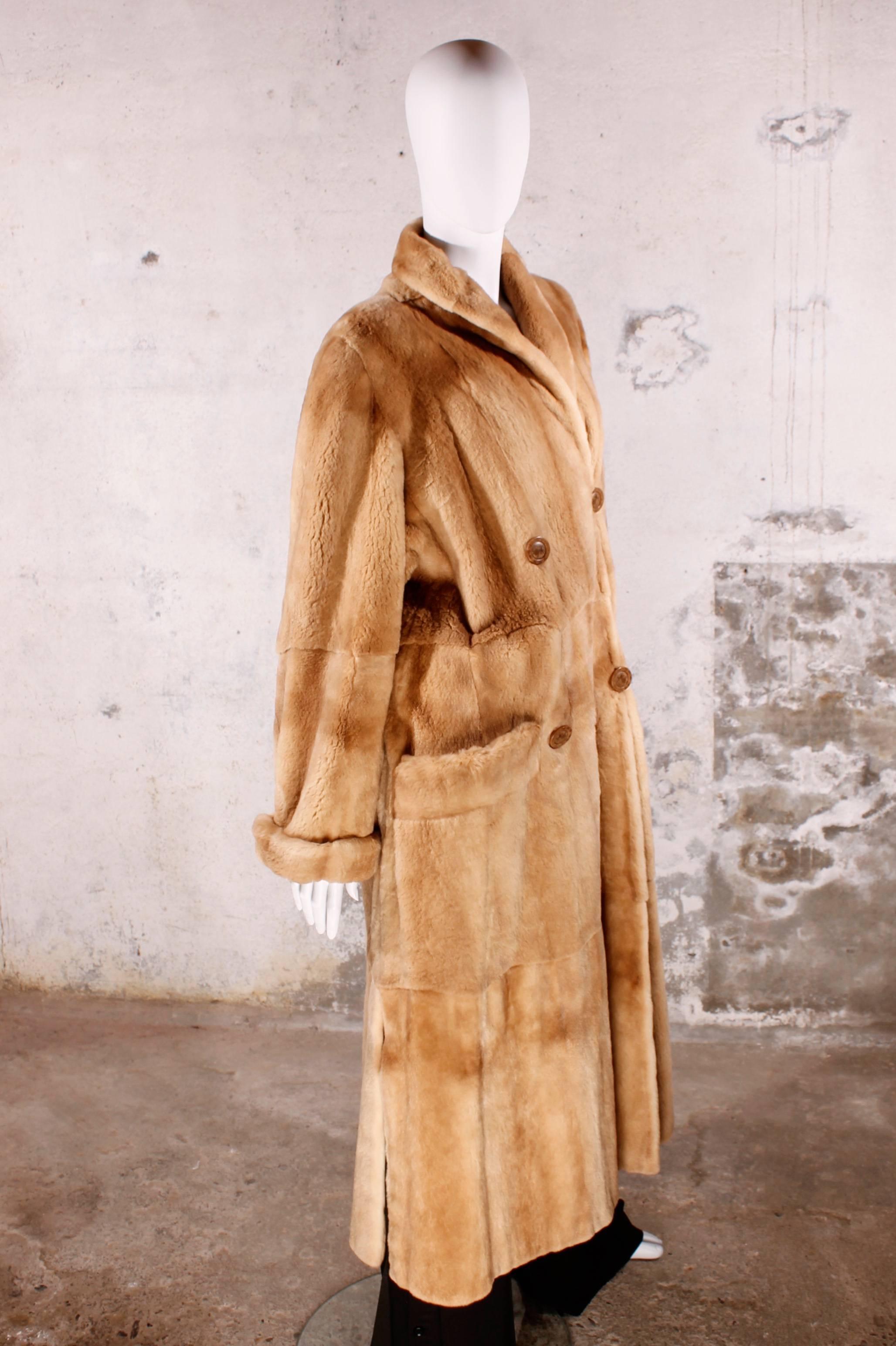 Women's Saga Mink Double Breasted Long Fur Coat