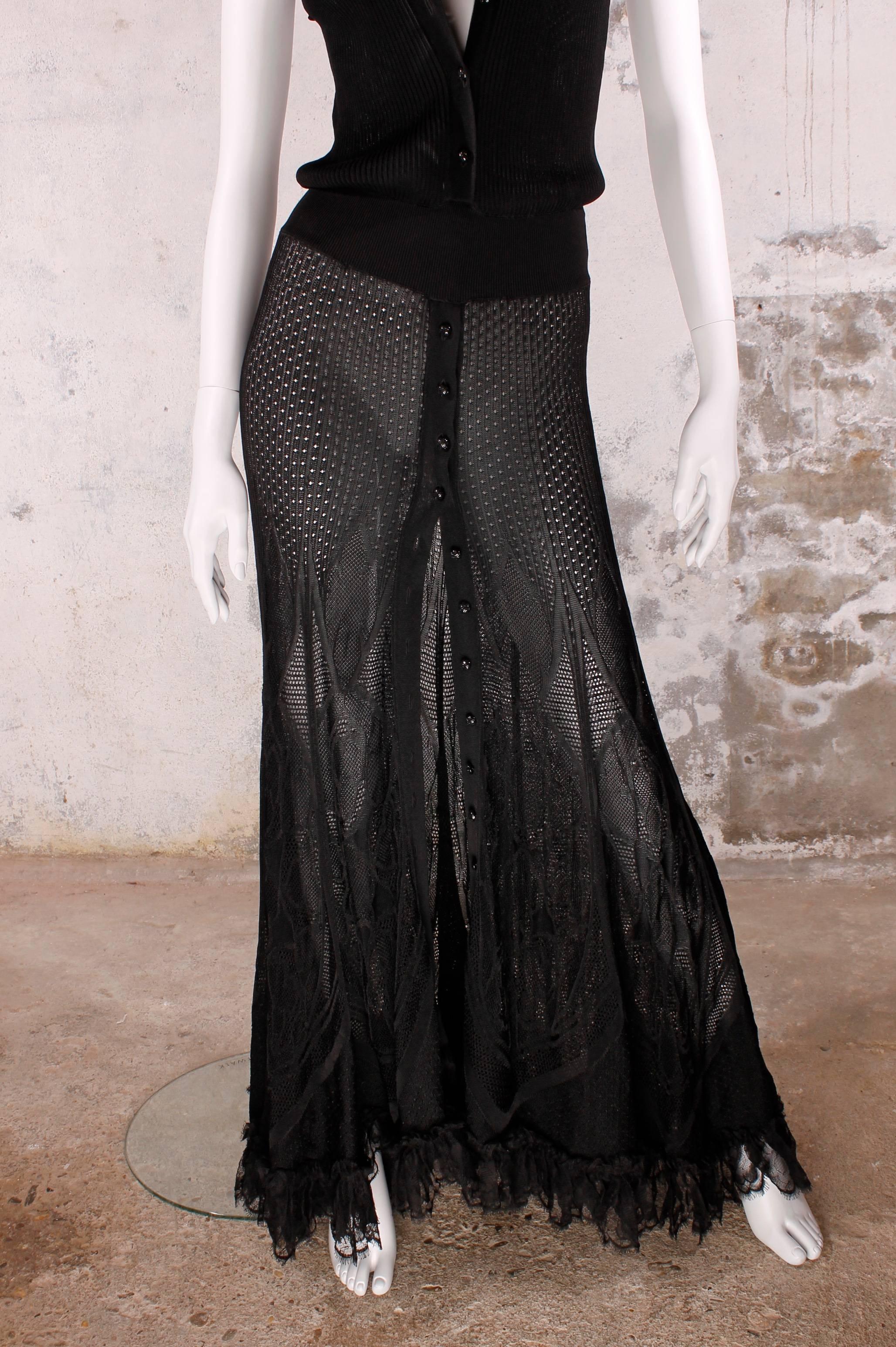 Chanel Dress & Trousers - knitted & lace / black 4