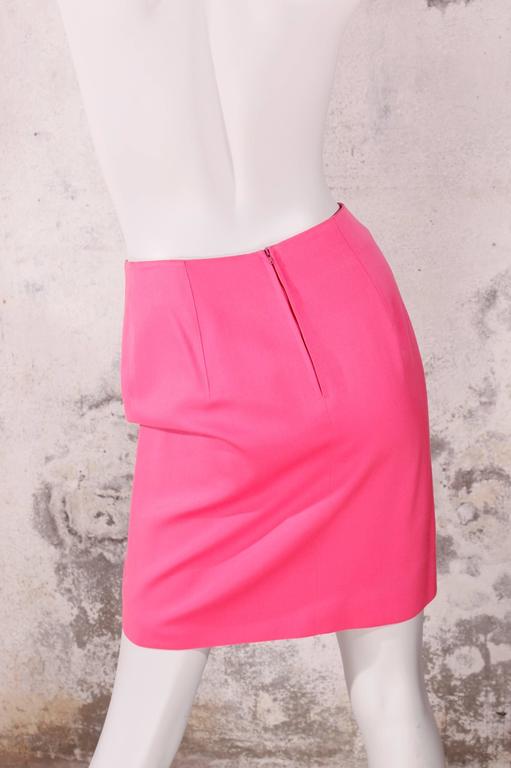 1980s Claude Montana Skirt Suit - Shocking Pink at 1stDibs