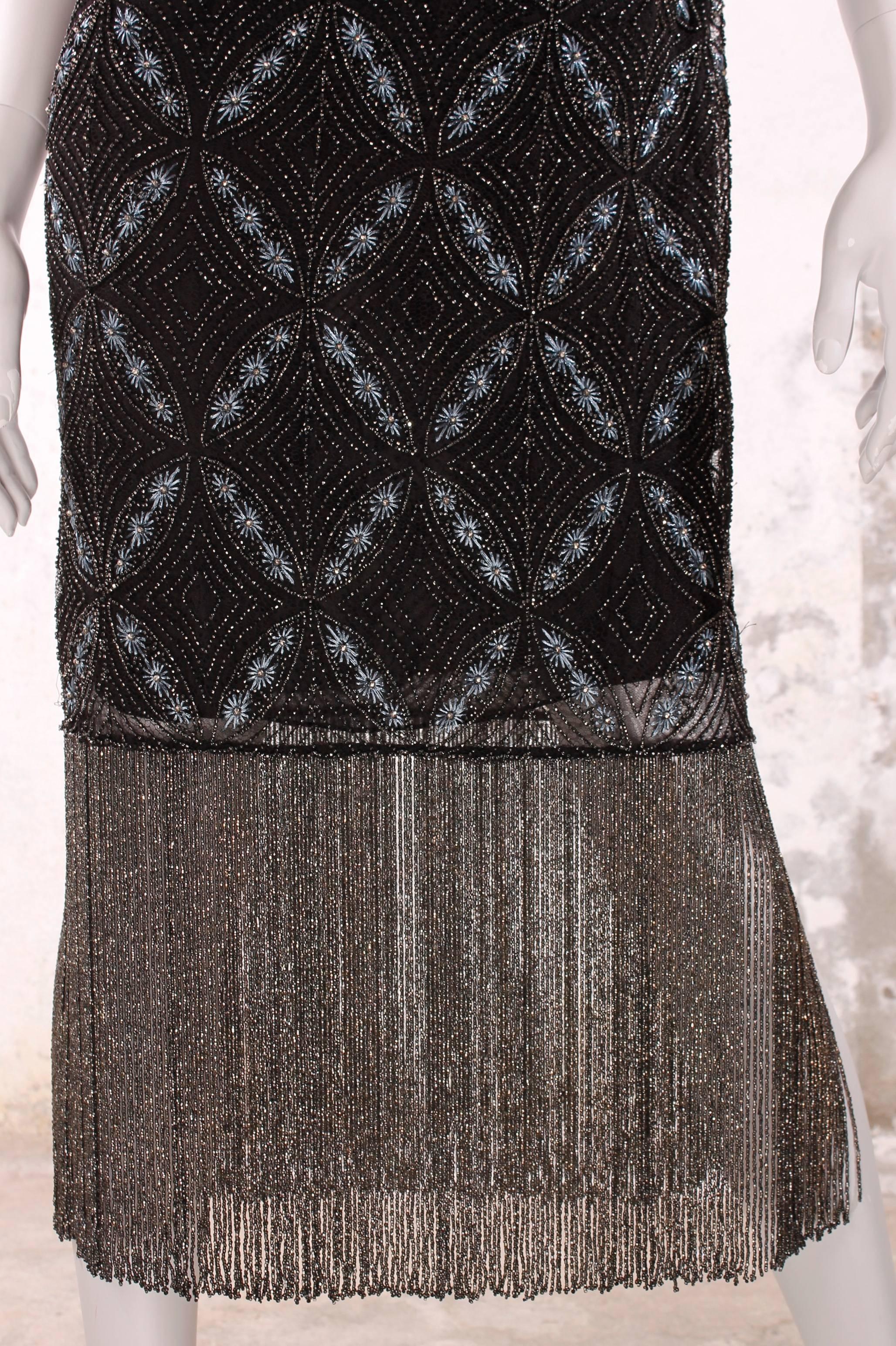 Christian Dior Evening Dress - black beads/embroidery In New Condition For Sale In Baarn, NL