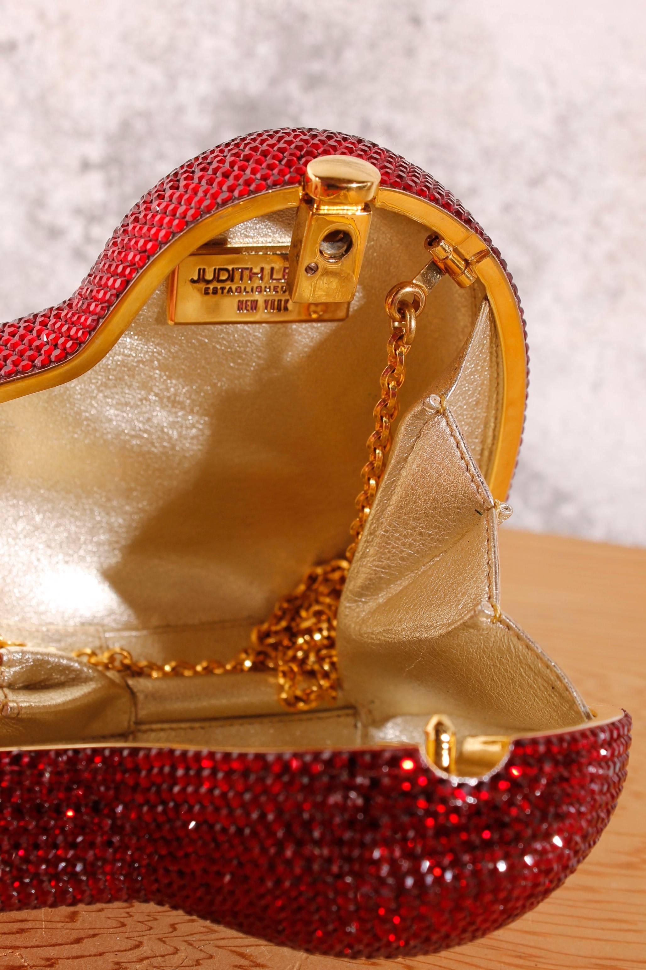 judith leiber red heart bag