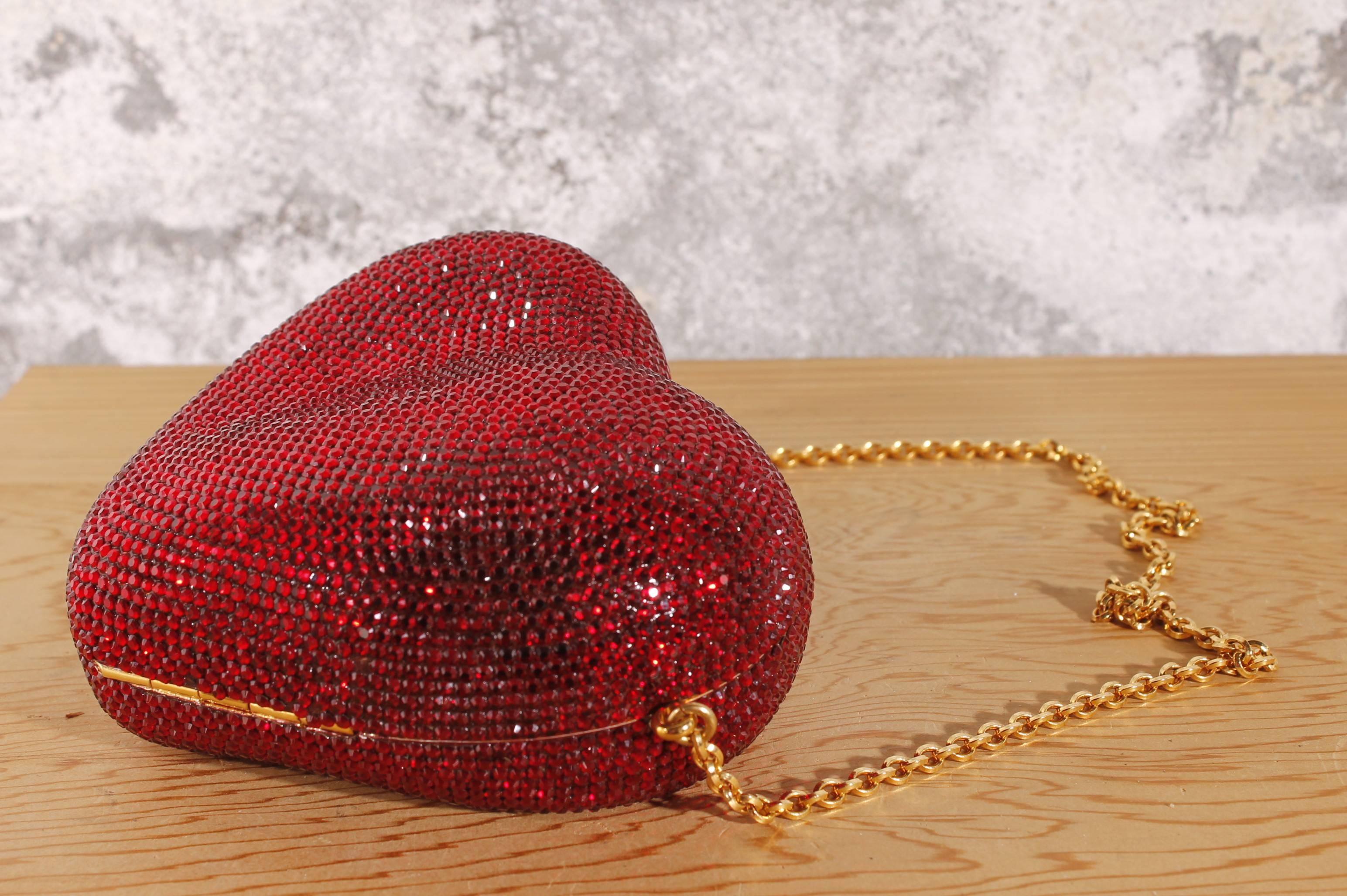 judith leiber red heart bag
